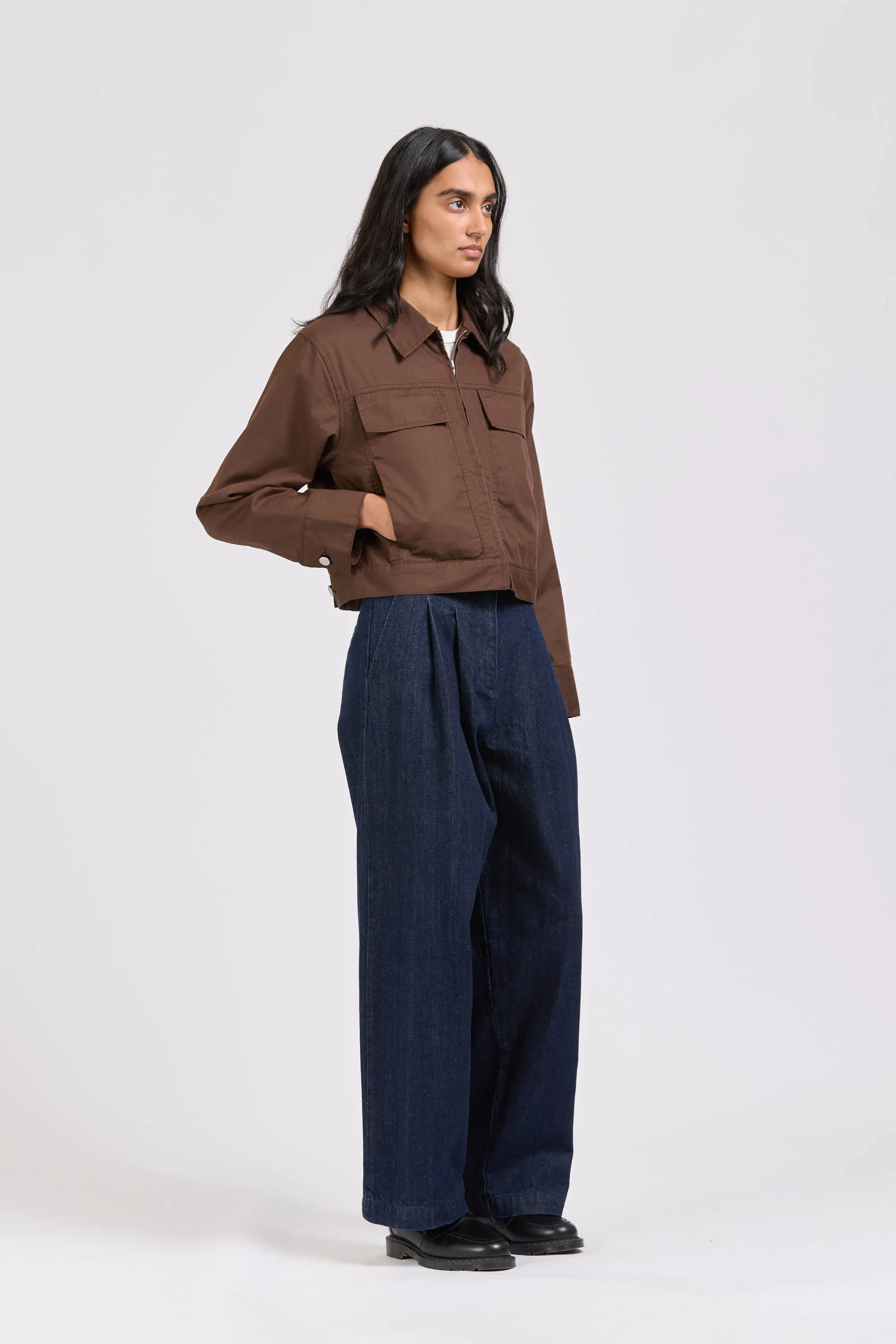 Zip Blouson, Espresso sold by Handsom product image thumbnail 3