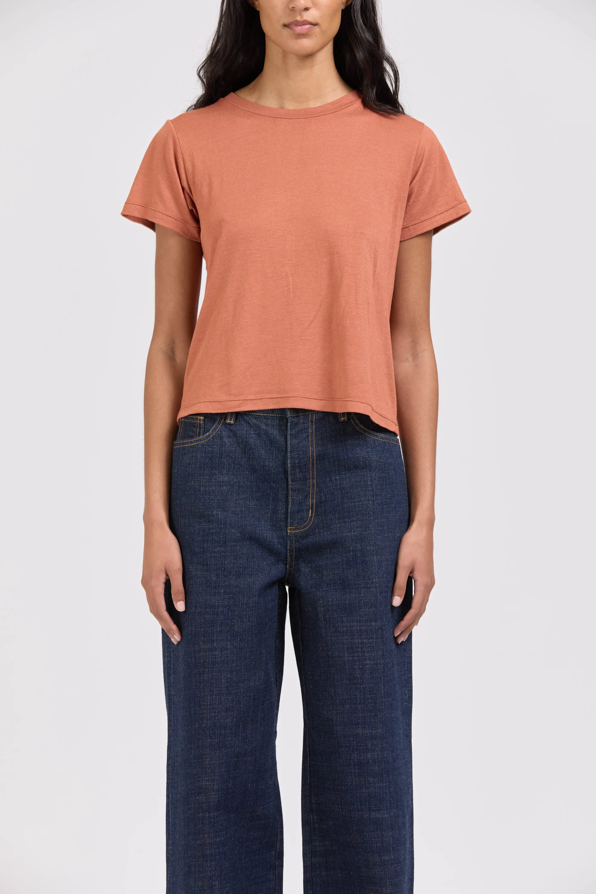 Pop Tee, Linen Jersey, Brick sold by Handsom product image thumbnail 2