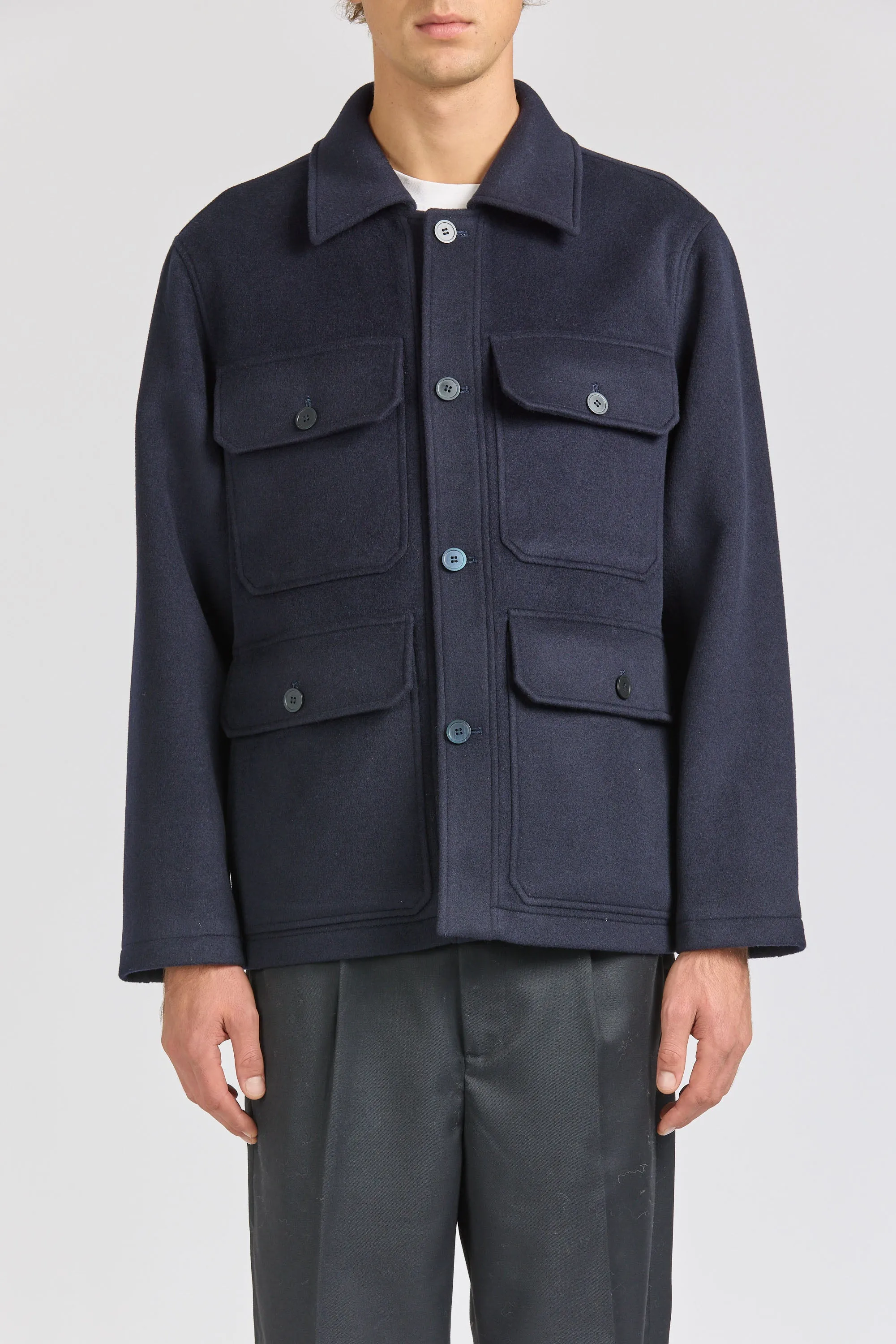 Field Jacket, Navy Wool sold by Handsom product image thumbnail 2