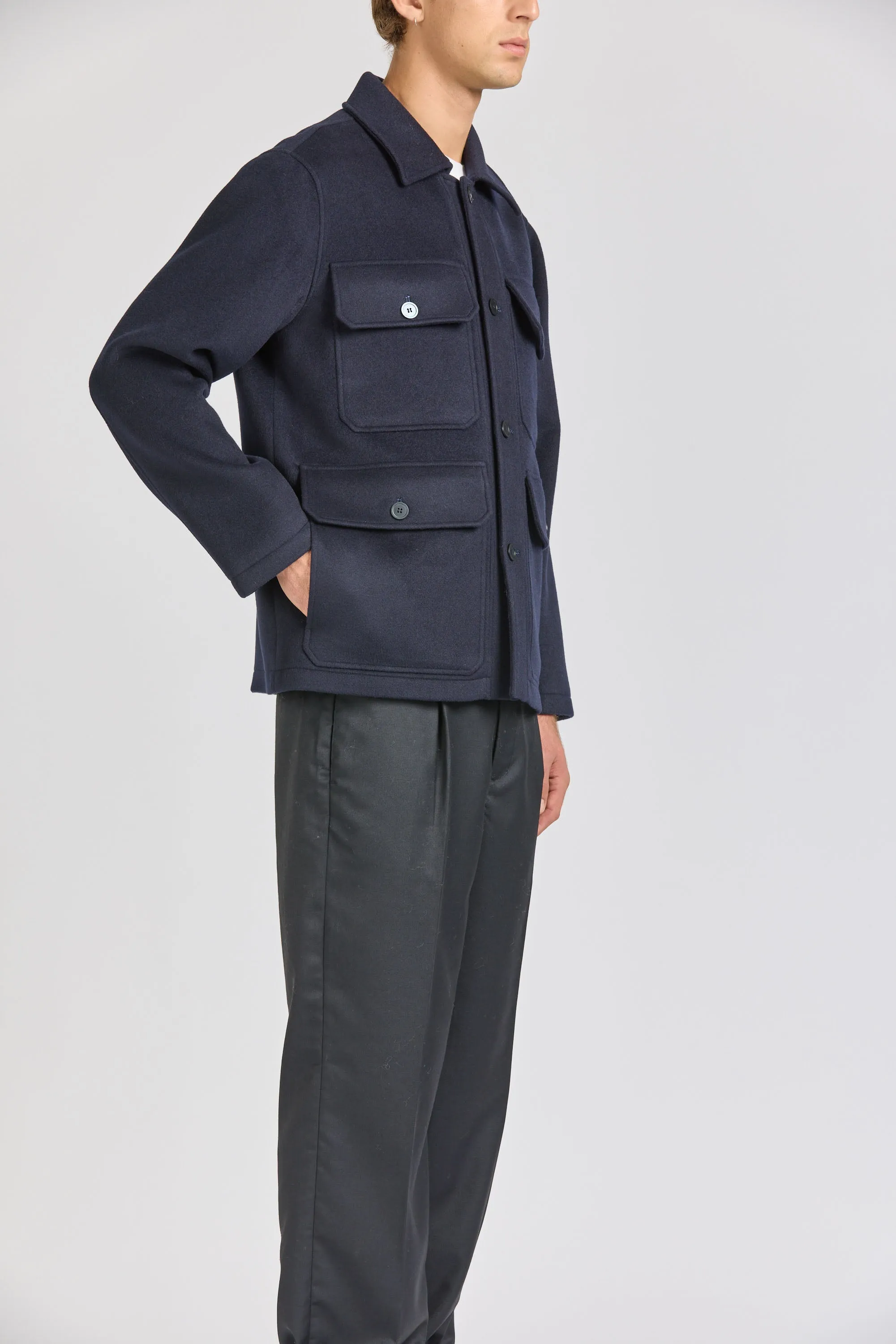 Field Jacket, Navy Wool sold by Handsom product image thumbnail 3