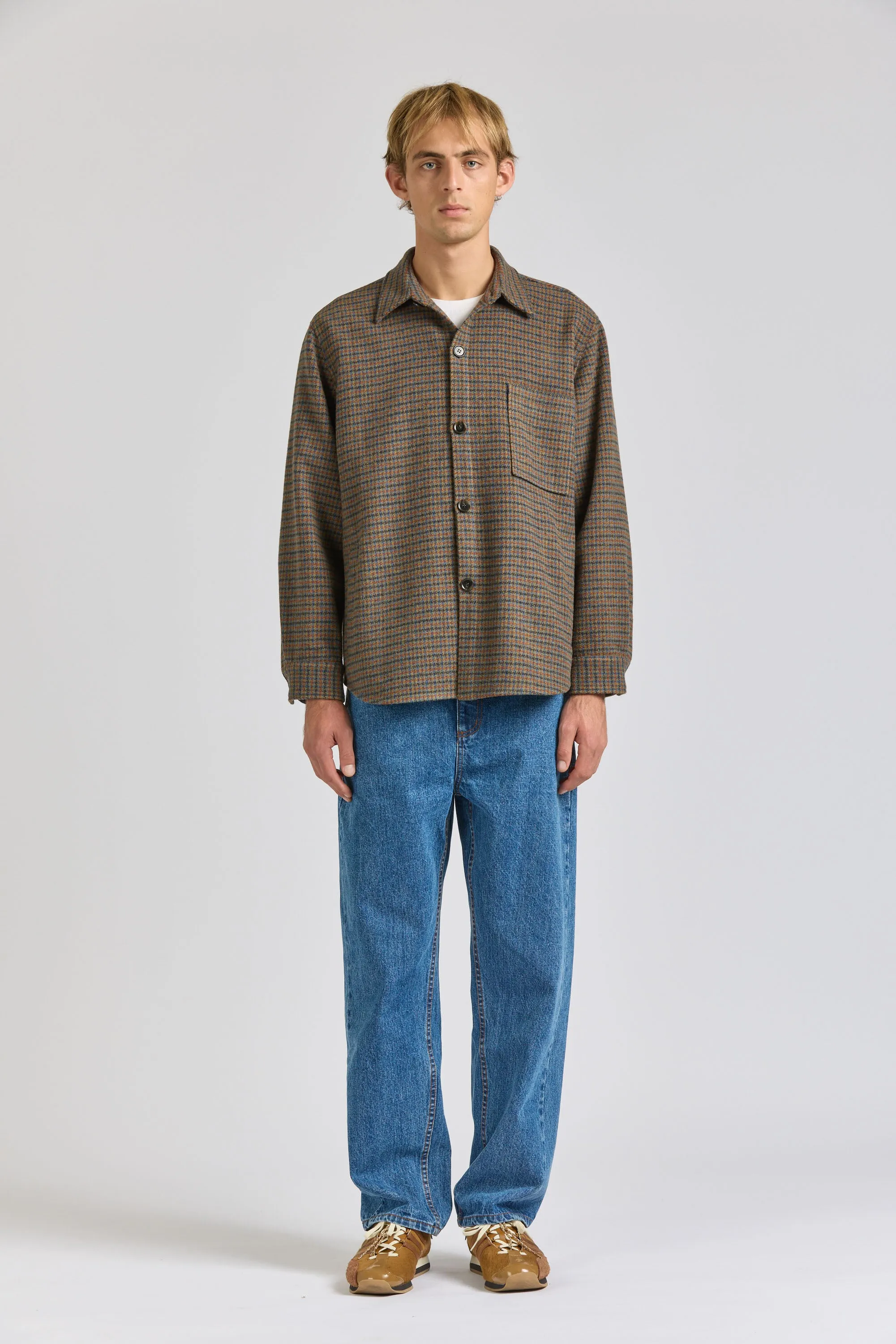 Wool Overshirt, Tweed Check sold by Handsom