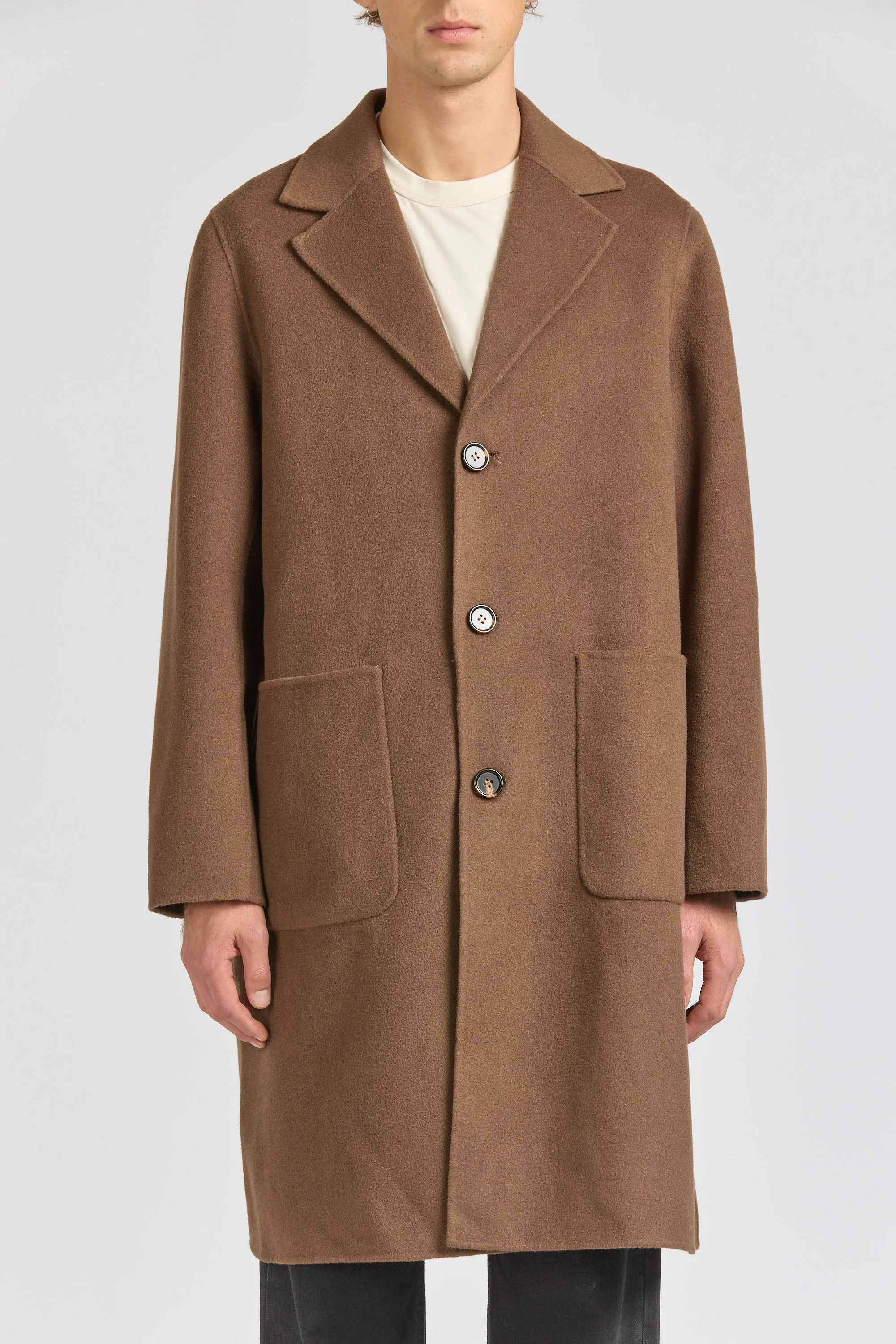 Men's Wool Overcoat, Cocoa sold by Handsom product image thumbnail 2