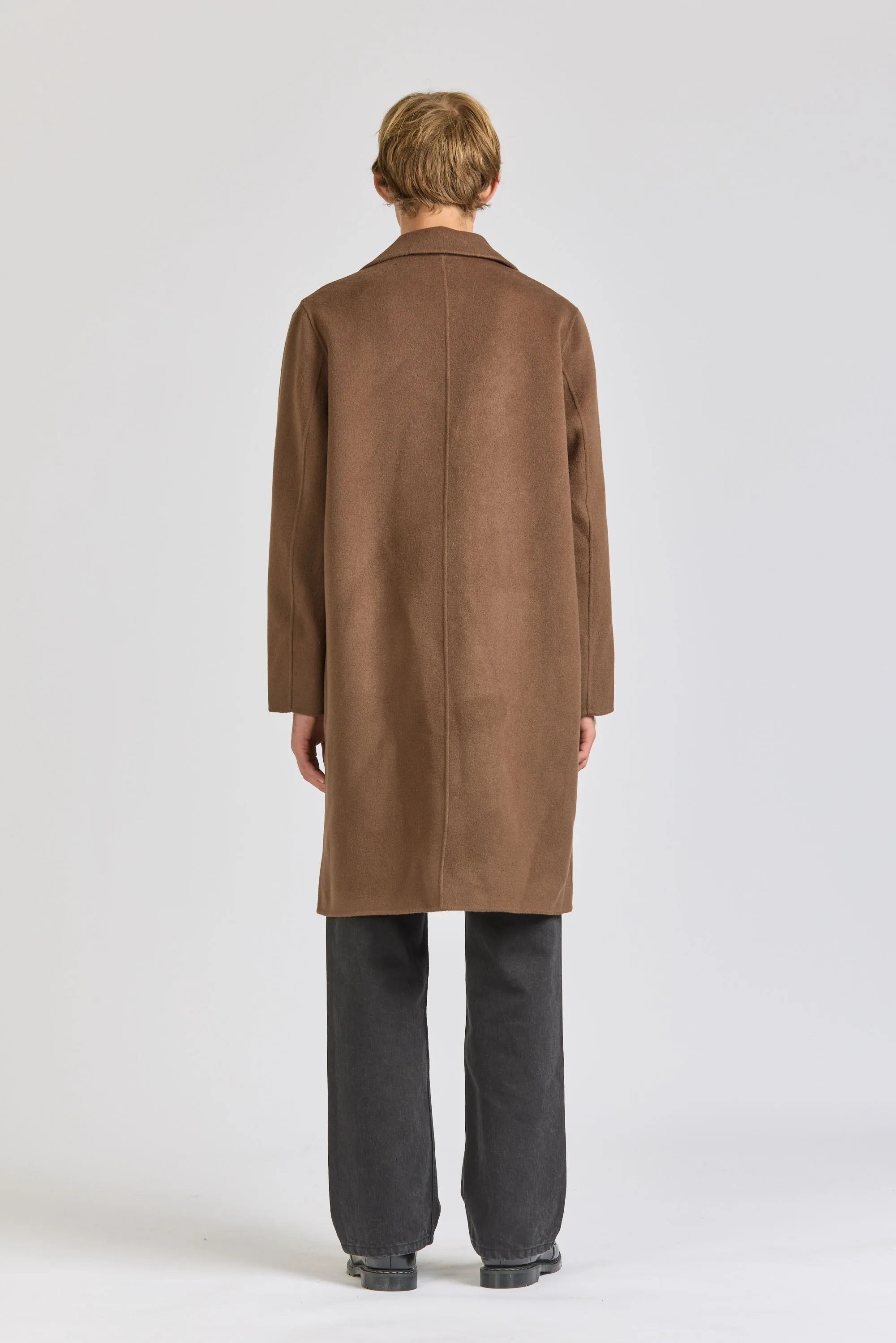 Men's Wool Overcoat, Cocoa sold by Handsom product image thumbnail 4