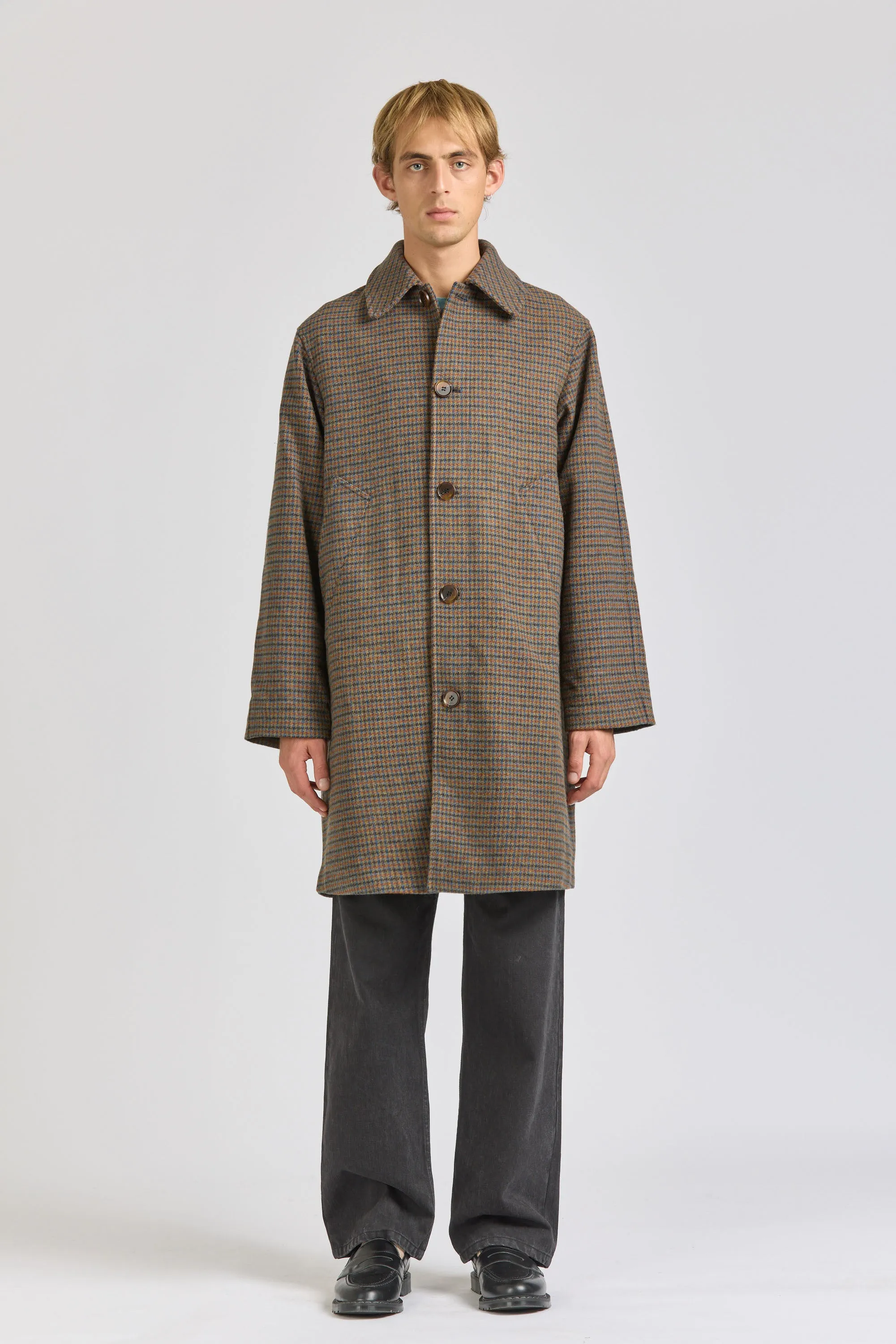 Men's Check Wool Coat sold by Handsom