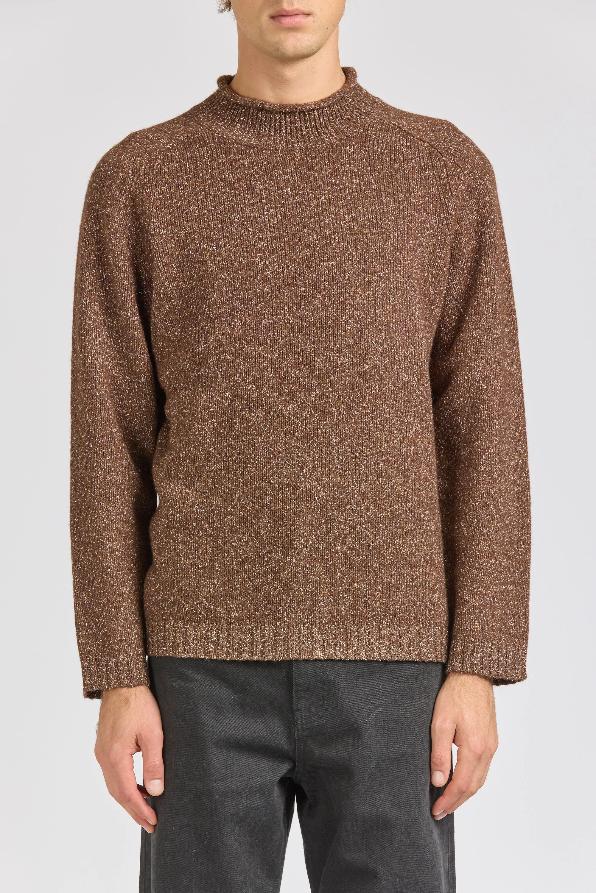 Mens Silk Roll Neck, Chestnut sold by Handsom product image thumbnail 5