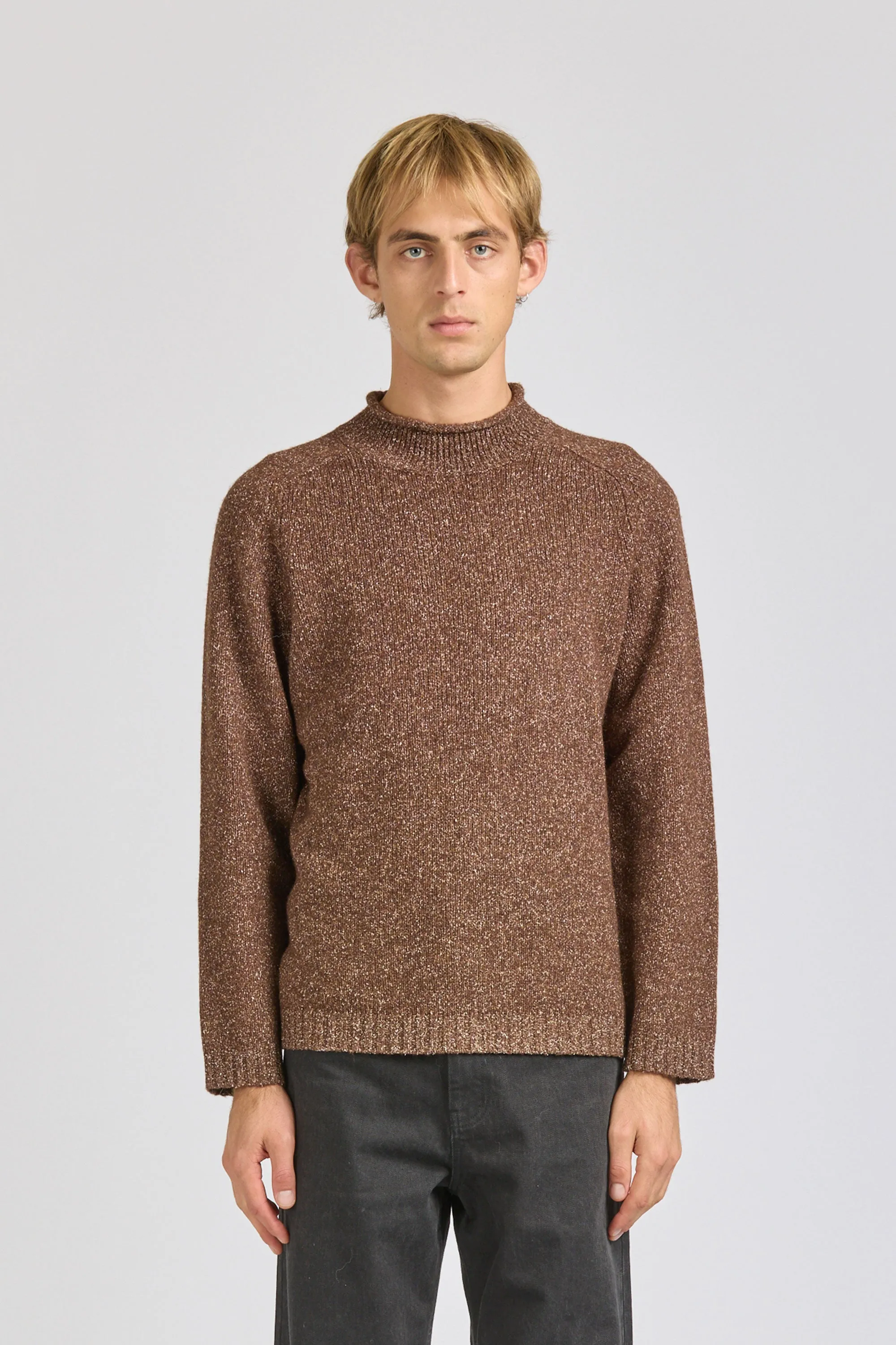 Mens Silk Roll Neck, Chestnut sold by Handsom product image thumbnail 2