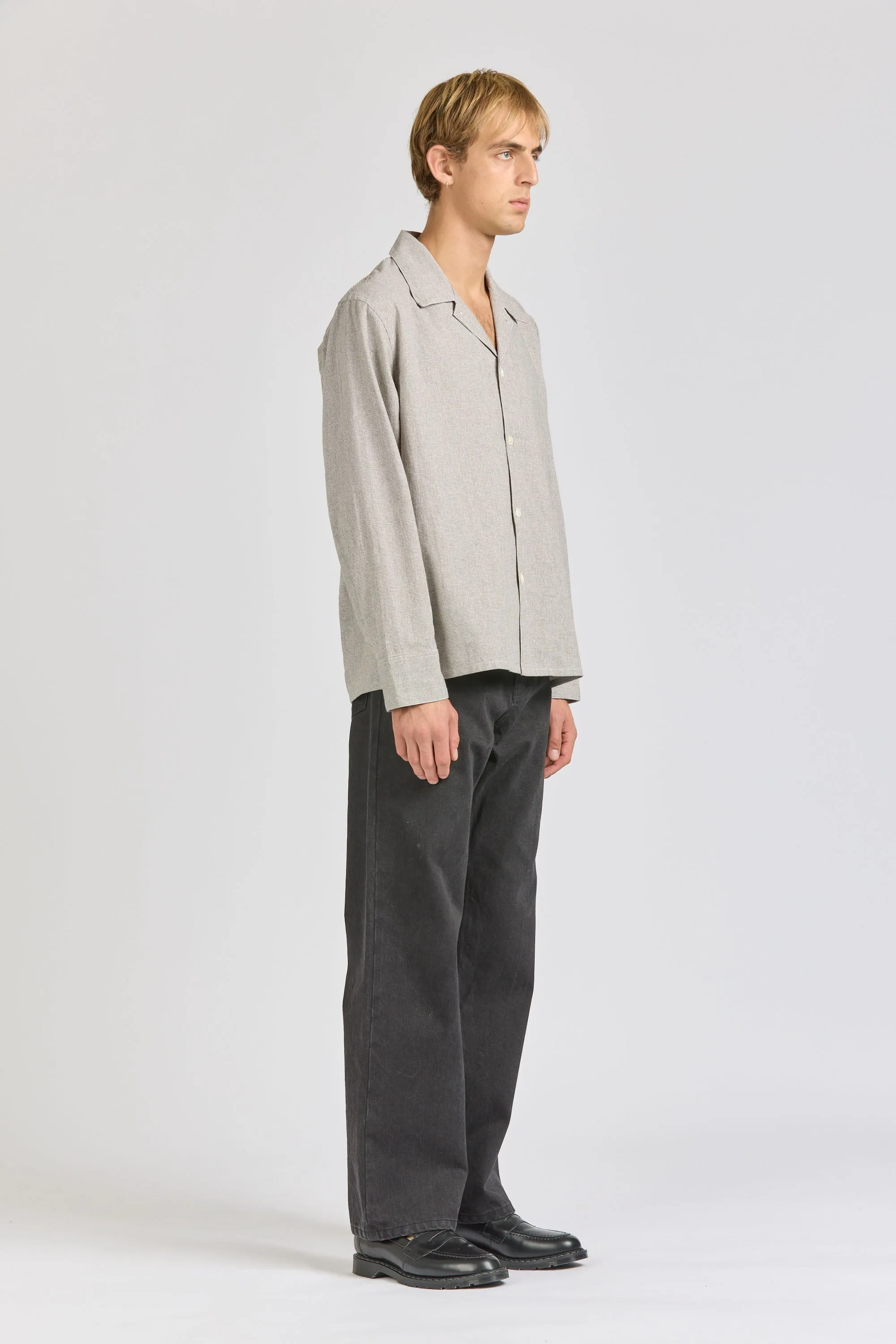 Land Shirt, Puppytooth Linen sold by Handsom product image thumbnail 3