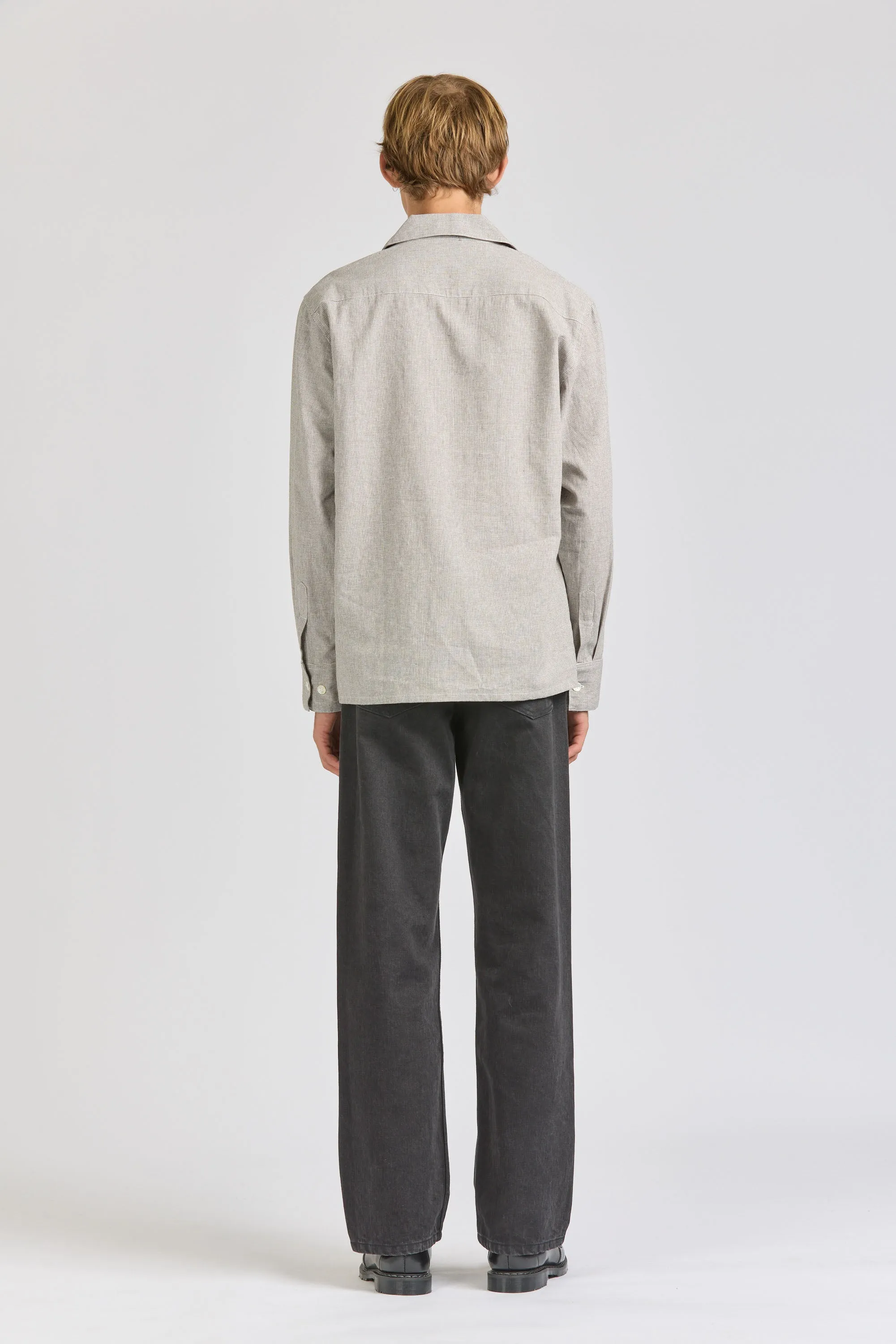 Land Shirt, Puppytooth Linen sold by Handsom product image thumbnail 4
