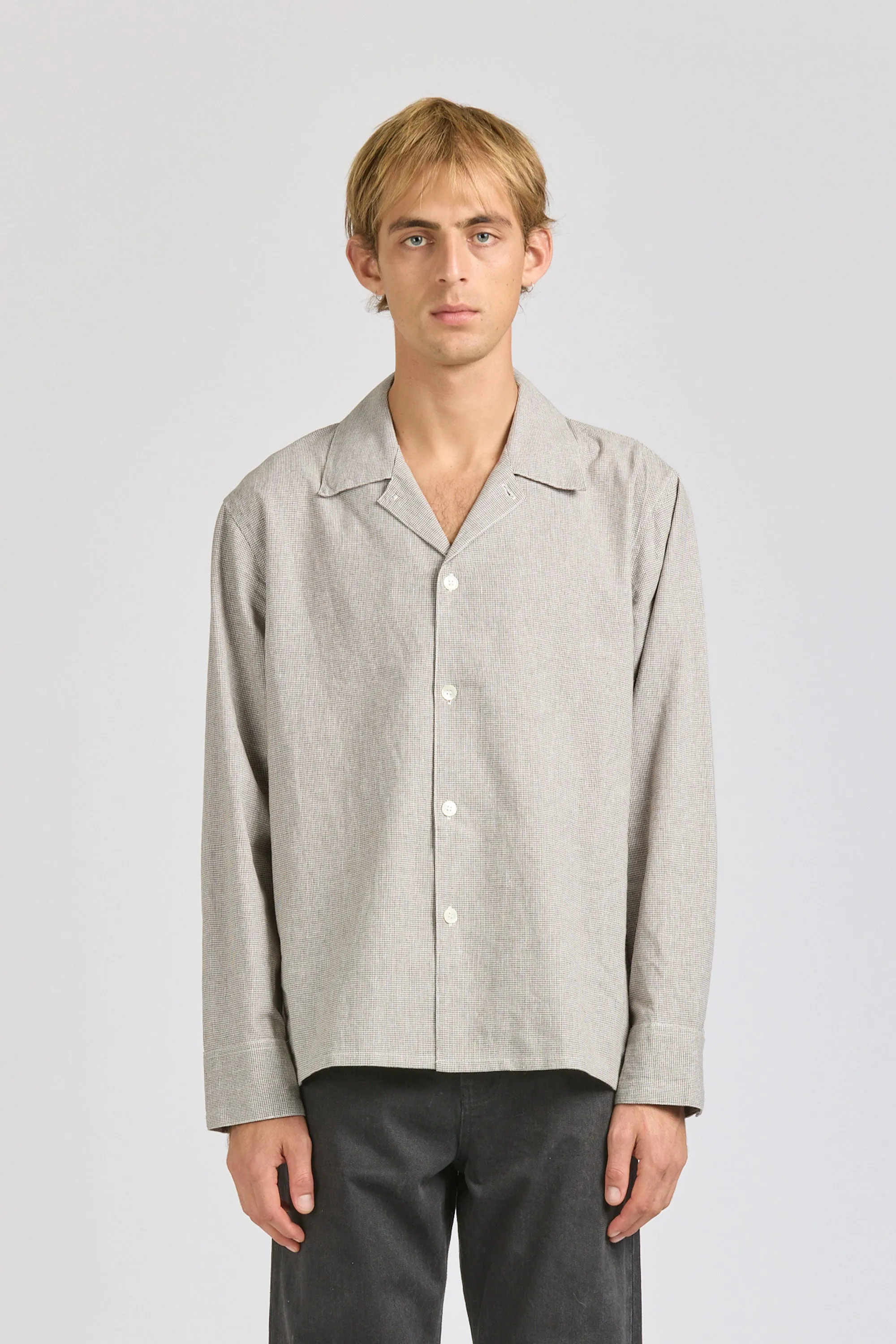 Land Shirt, Puppytooth Linen sold by Handsom product image thumbnail 2