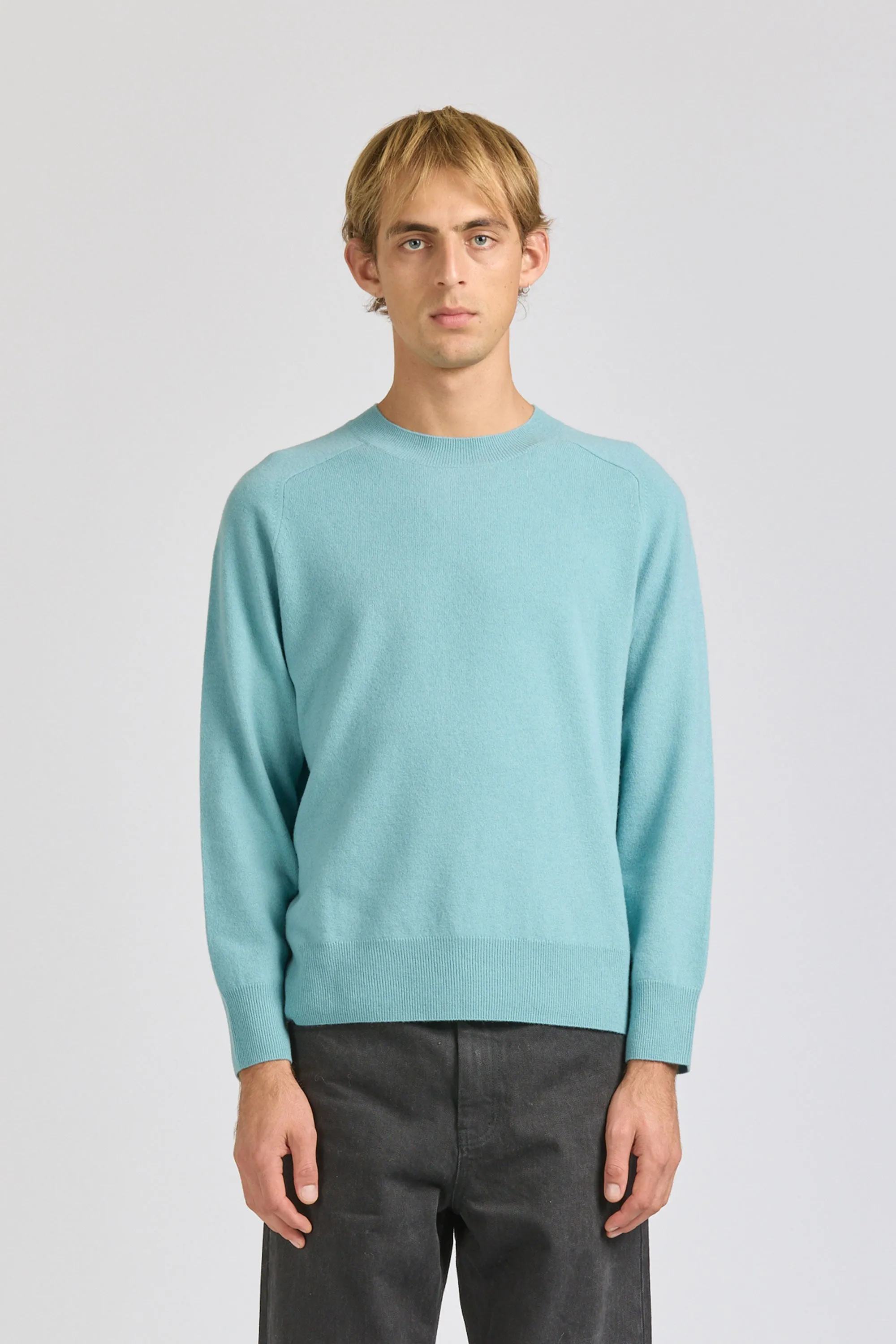 Merino Saddle Neck, Dusty Blue sold by Handsom