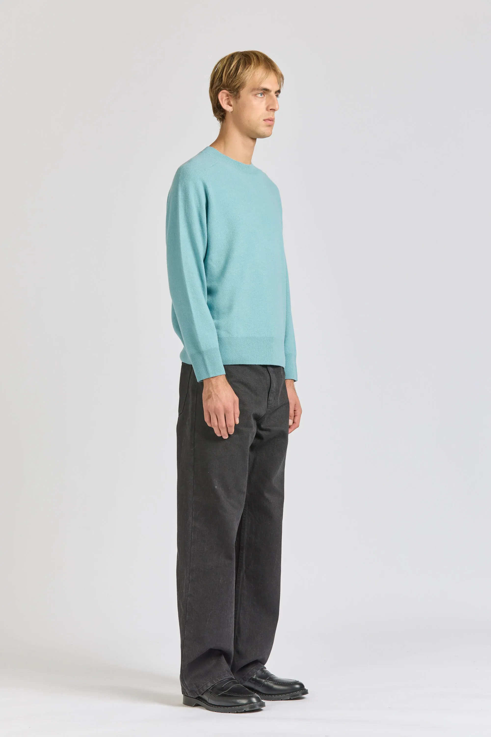 Merino Saddle Neck, Dusty Blue sold by Handsom product image thumbnail 3