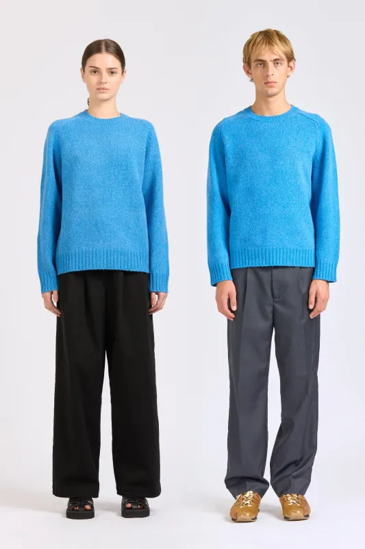 Chunky Crew Knit, Azure sold by Handsom