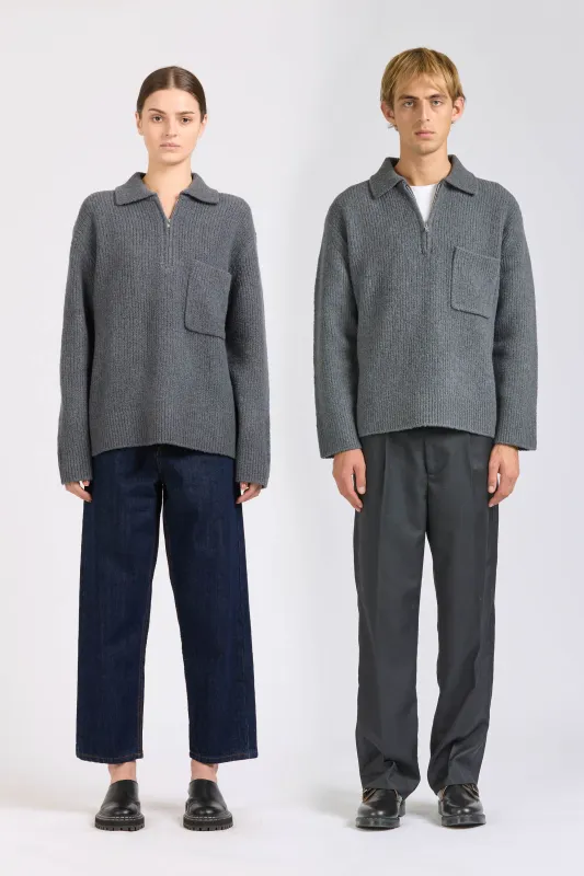 Everest Zip Knit, Grey sold by Handsom