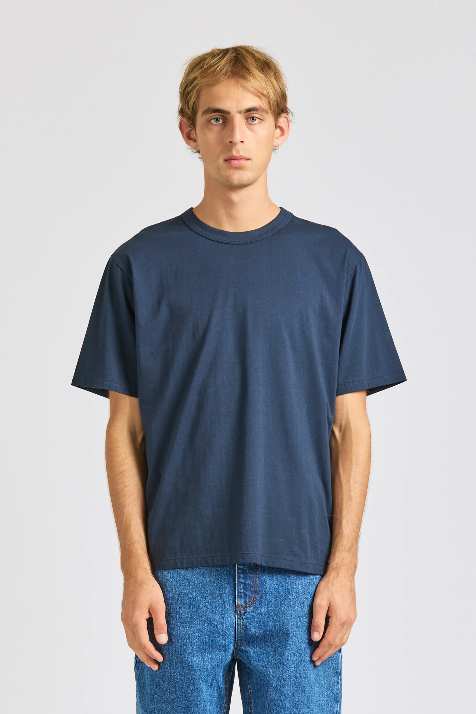 New Standard Tee, Navy sold by Handsom