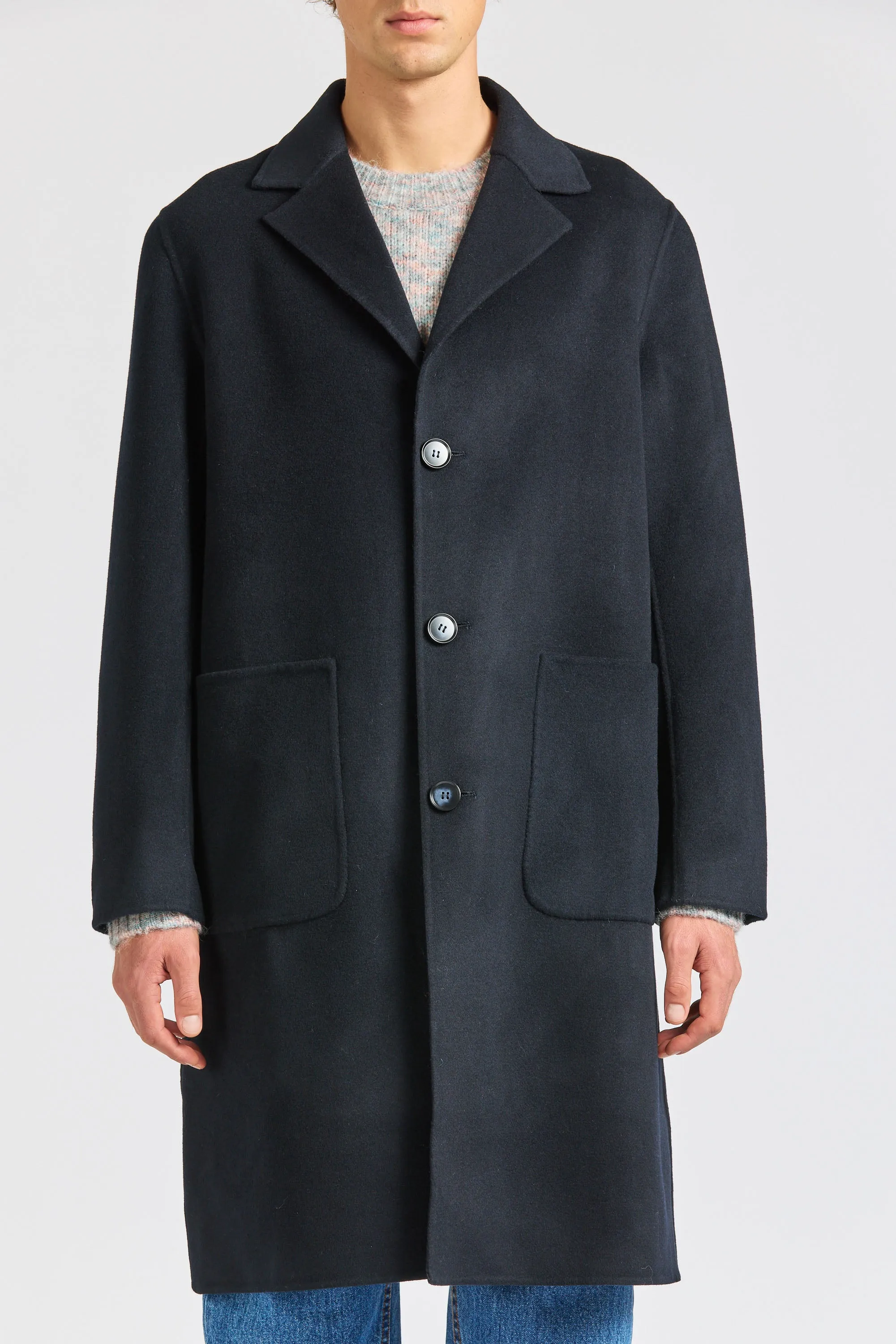 Men's Wool Overcoat, Midnight sold by Handsom product image thumbnail 2