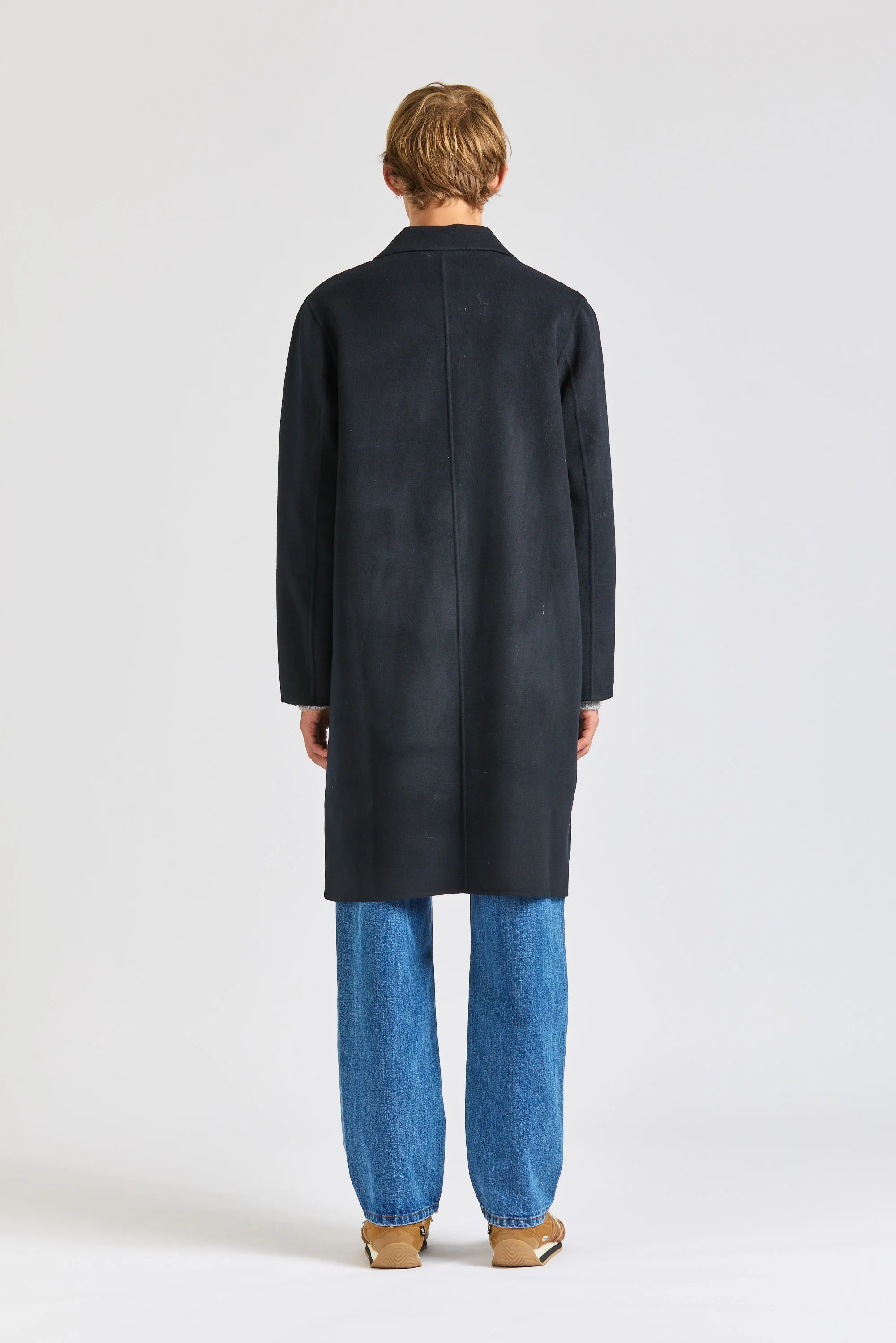 Men's Wool Overcoat, Midnight sold by Handsom product image thumbnail 4