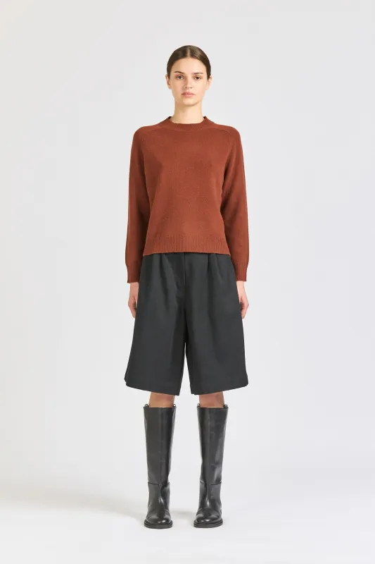 Cropped Merino Saddle Neck, Sienna sold by Handsom