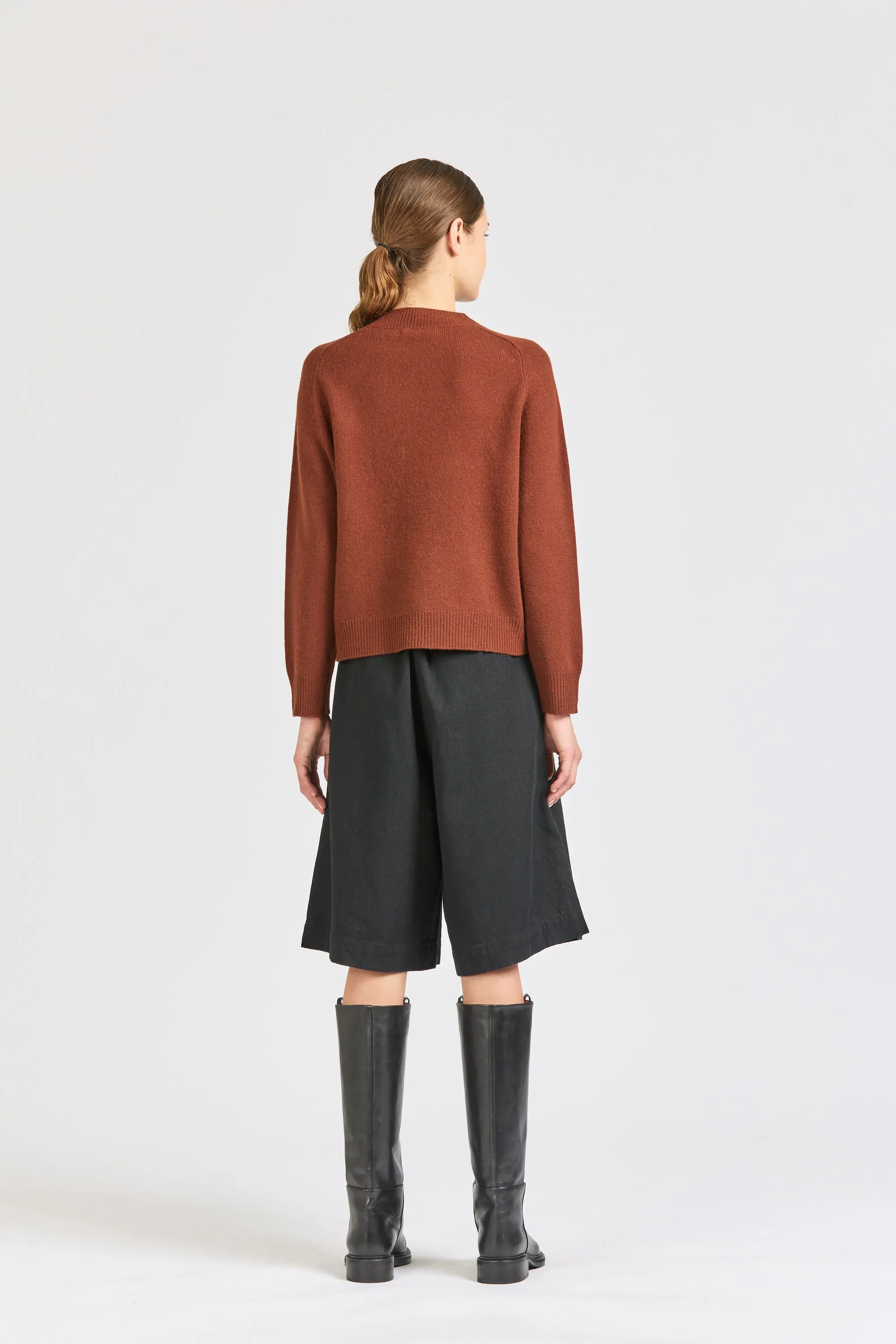 Cropped Merino Saddle Neck, Sienna sold by Handsom product image thumbnail 4