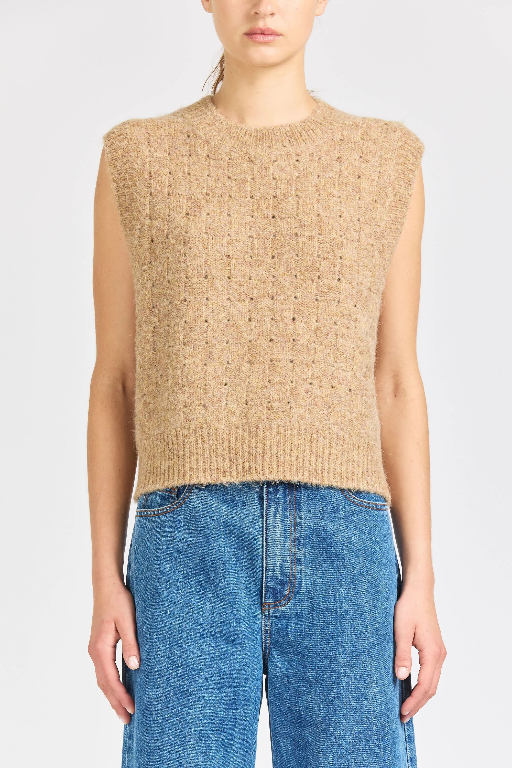 Basket Weave Vest, Toffee sold by Handsom product image thumbnail 2