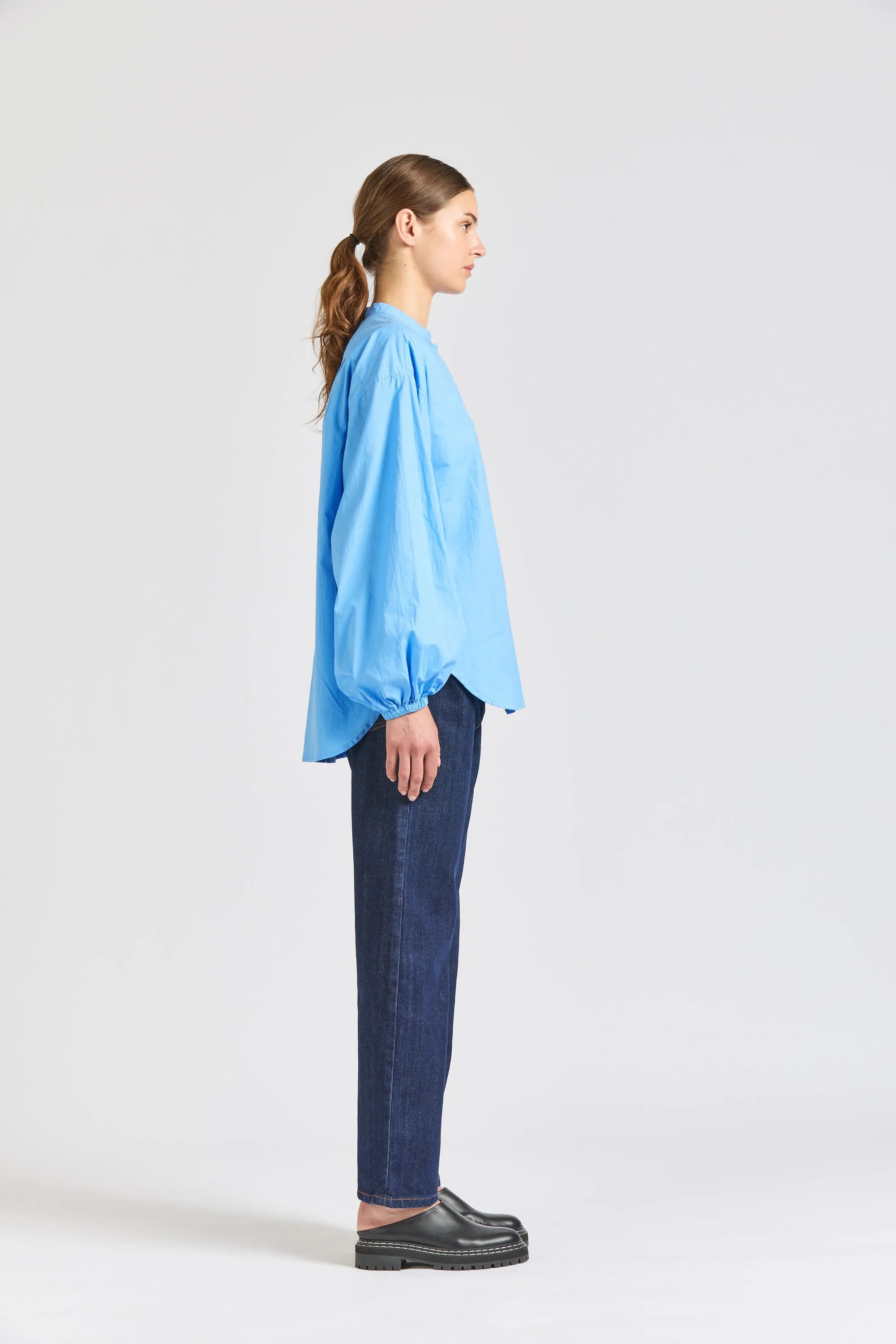 Puff Maxi Shirt, Poplin, Sky sold by Handsom product image thumbnail 4