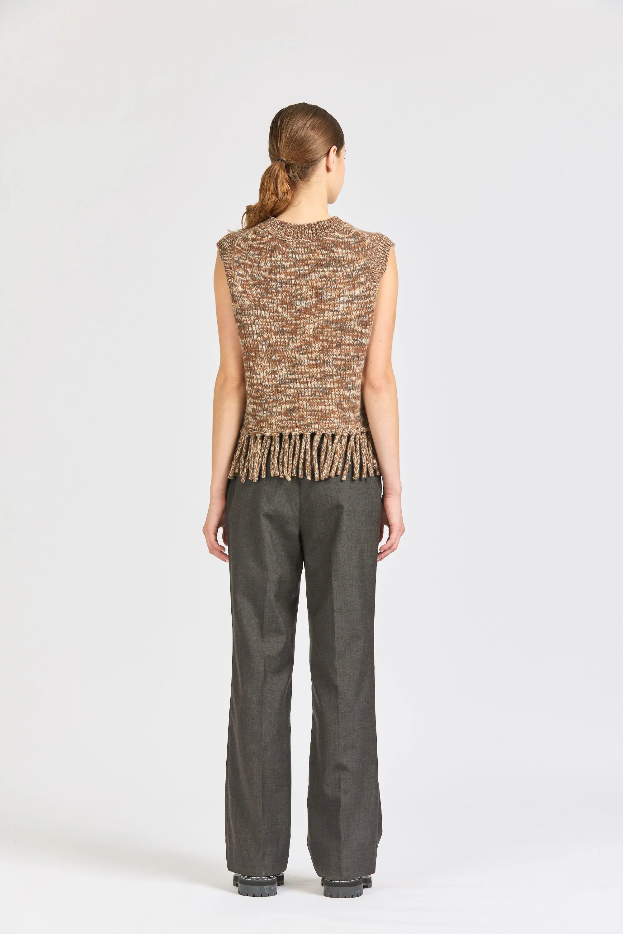 Fringe Vest, Brown Marle sold by Handsom product image thumbnail 4
