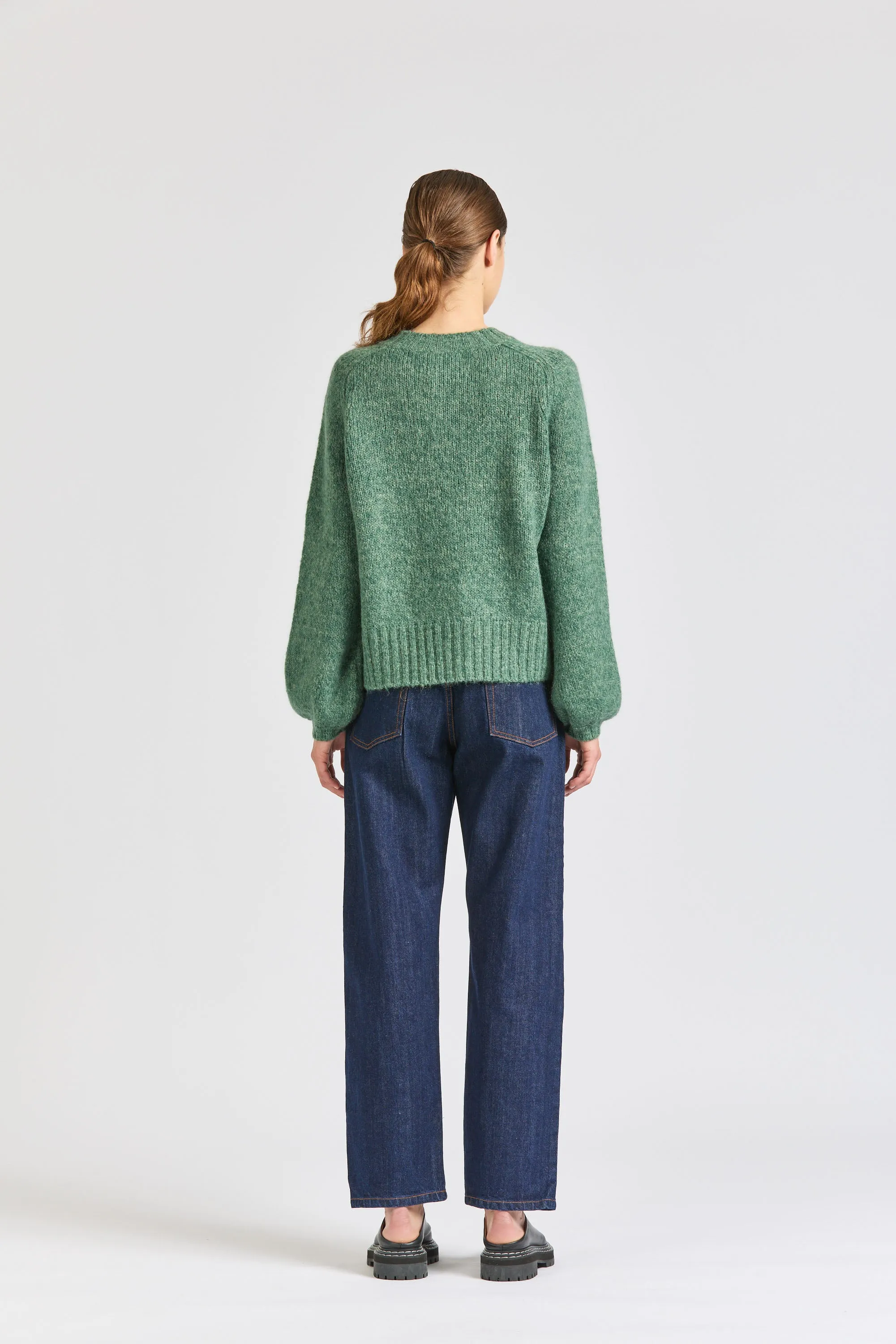 Balloon Sleeve Mohair Cardigan, Pond sold by Handsom product image thumbnail 4