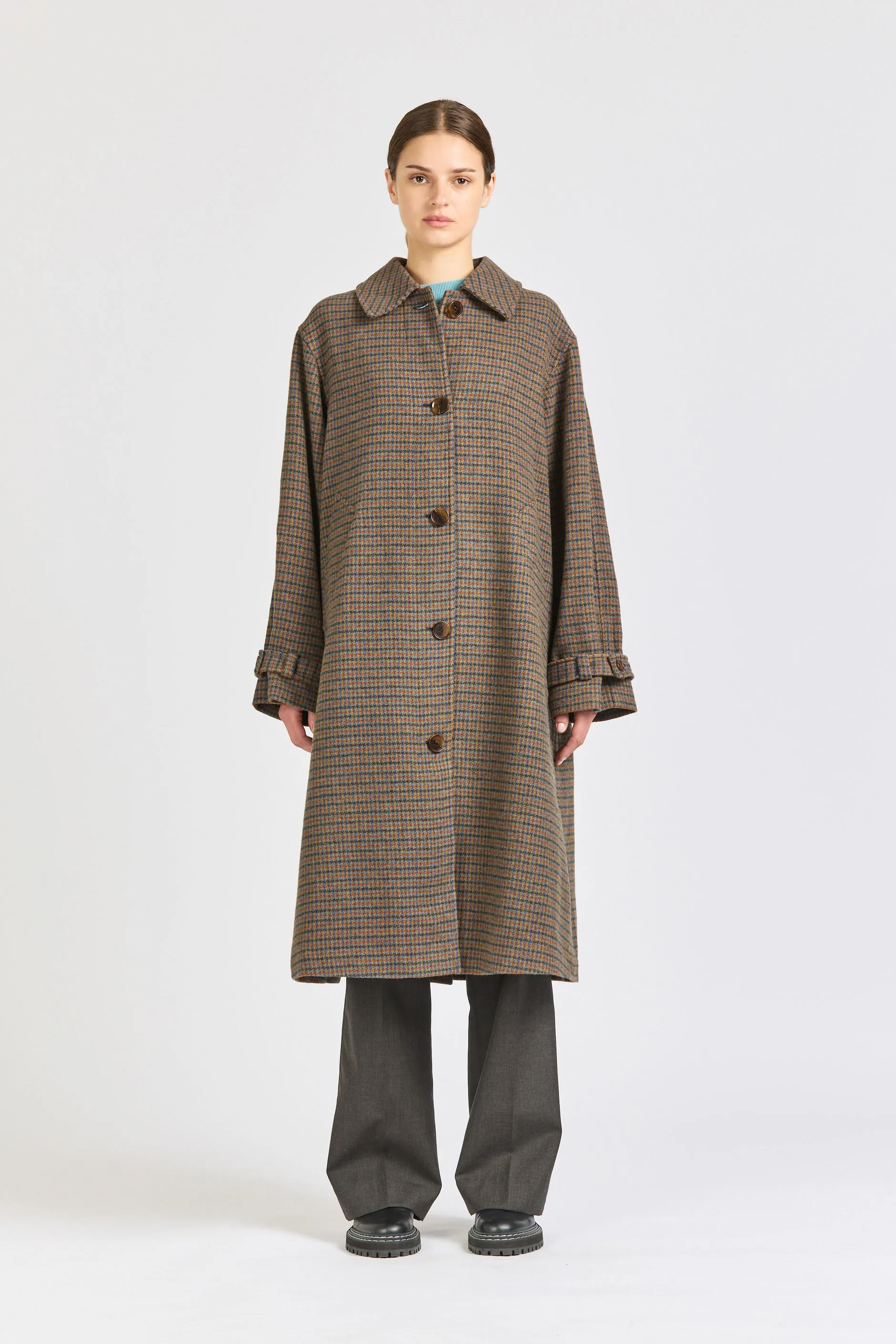 Womens Check Wool Coat sold by Handsom