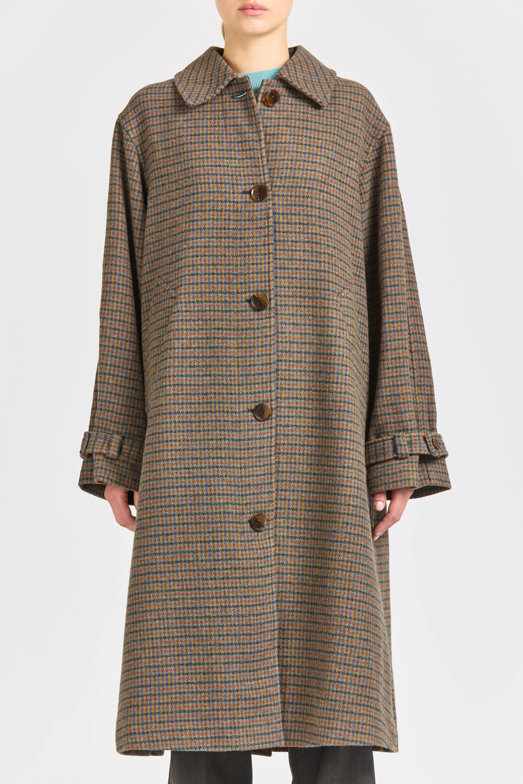 Womens Check Wool Coat sold by Handsom product image thumbnail 2