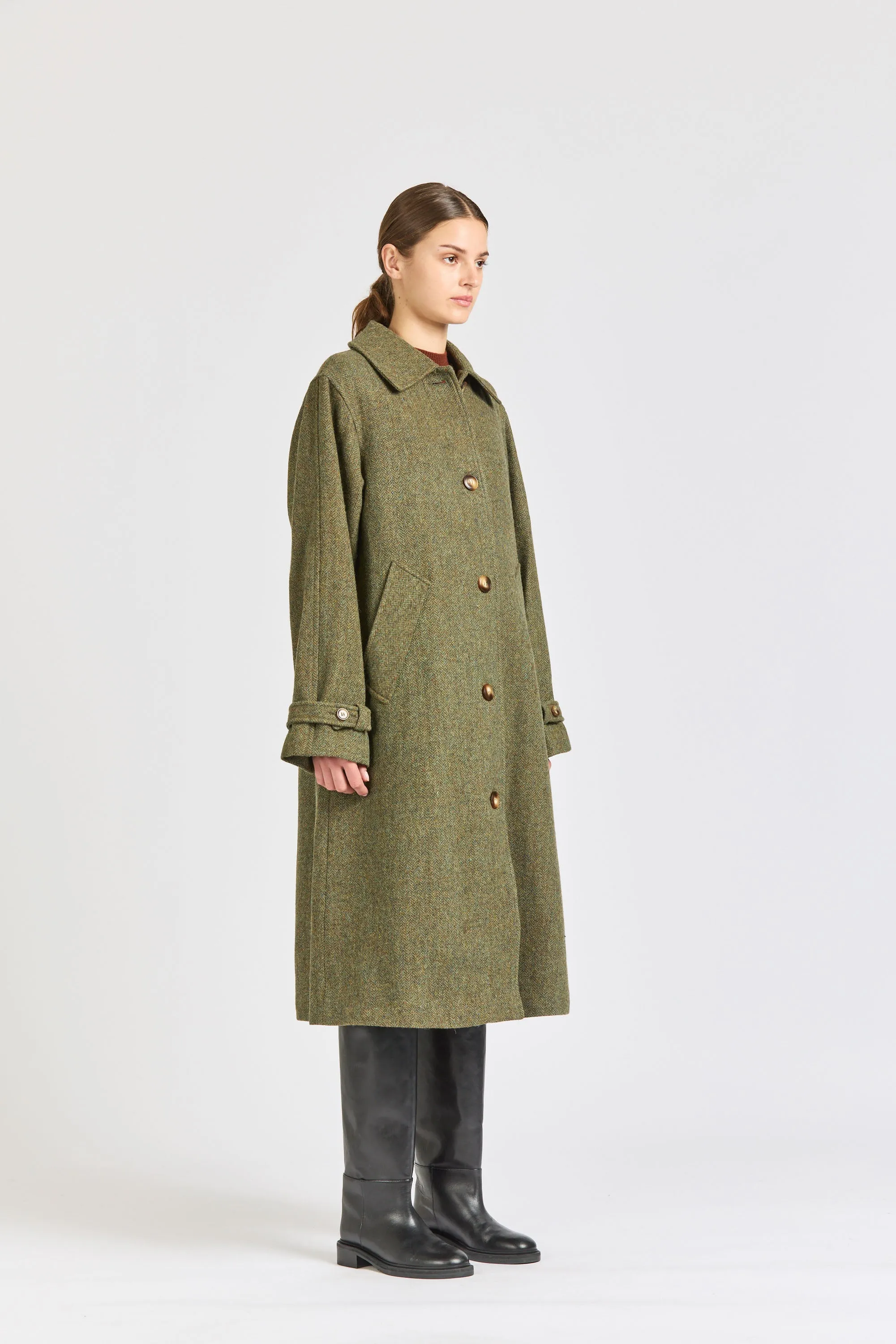 Herringbone Wool Coat sold by Handsom product image thumbnail 4