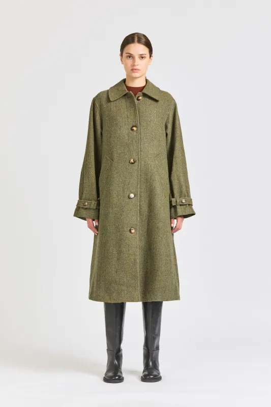 Herringbone Wool Coat sold by Handsom