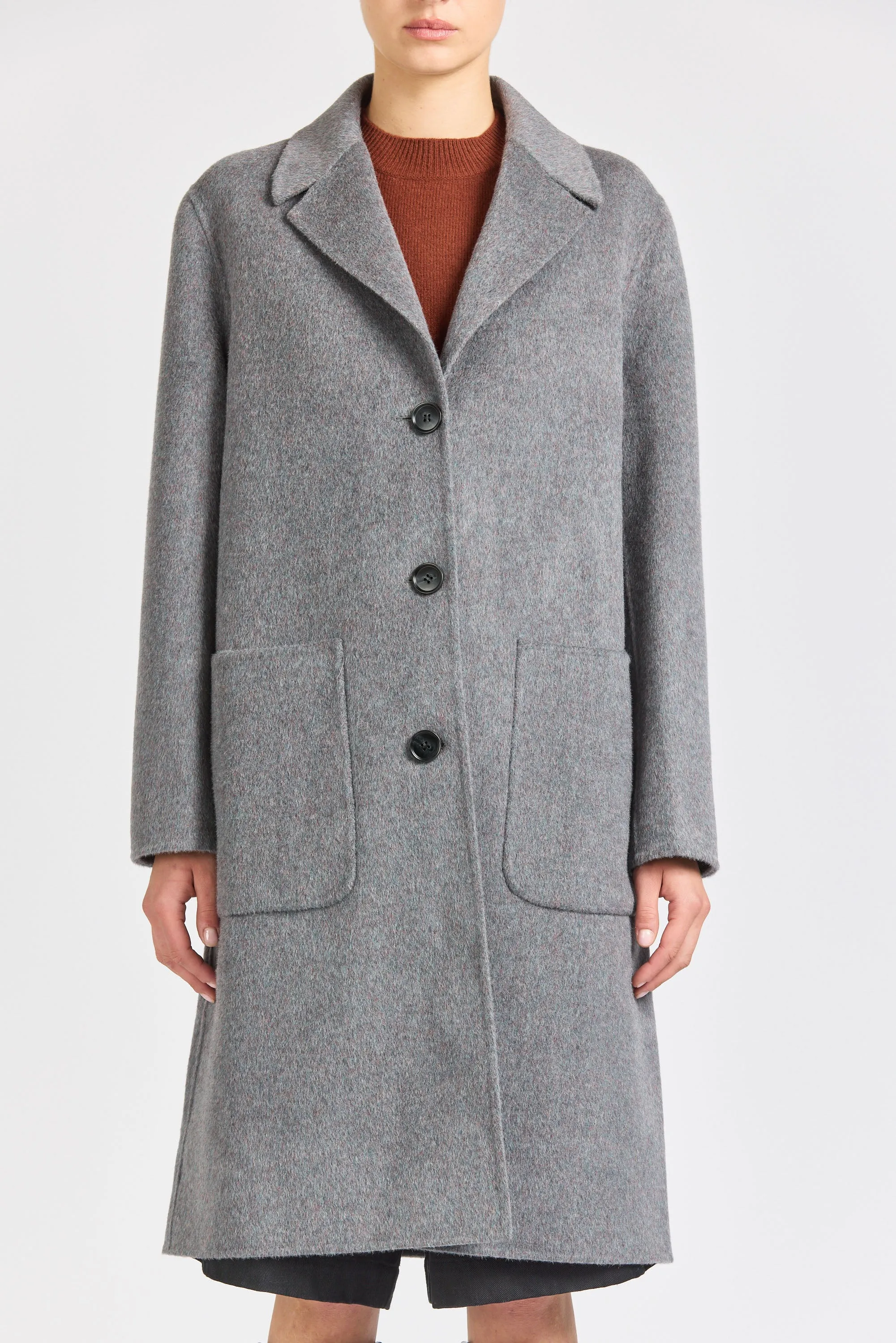 Women's Wool Overcoat, Rainbow Grey sold by Handsom product image thumbnail 2