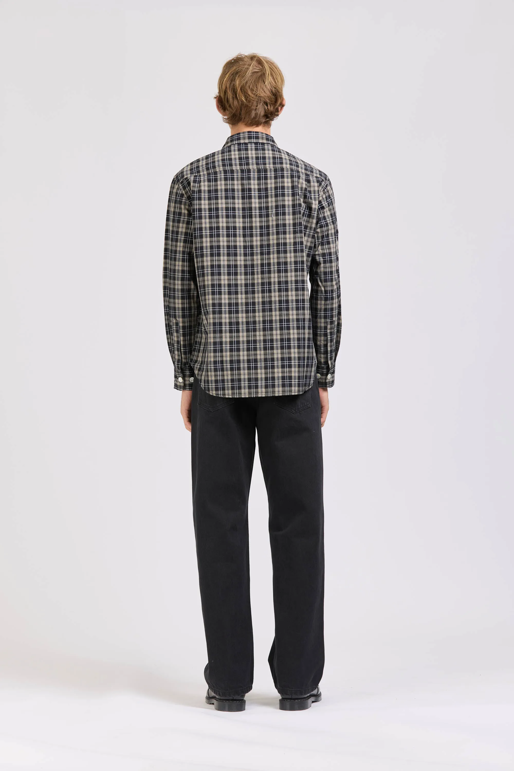 Plaid Check Shirt, Black Check sold by Handsom product image thumbnail 4