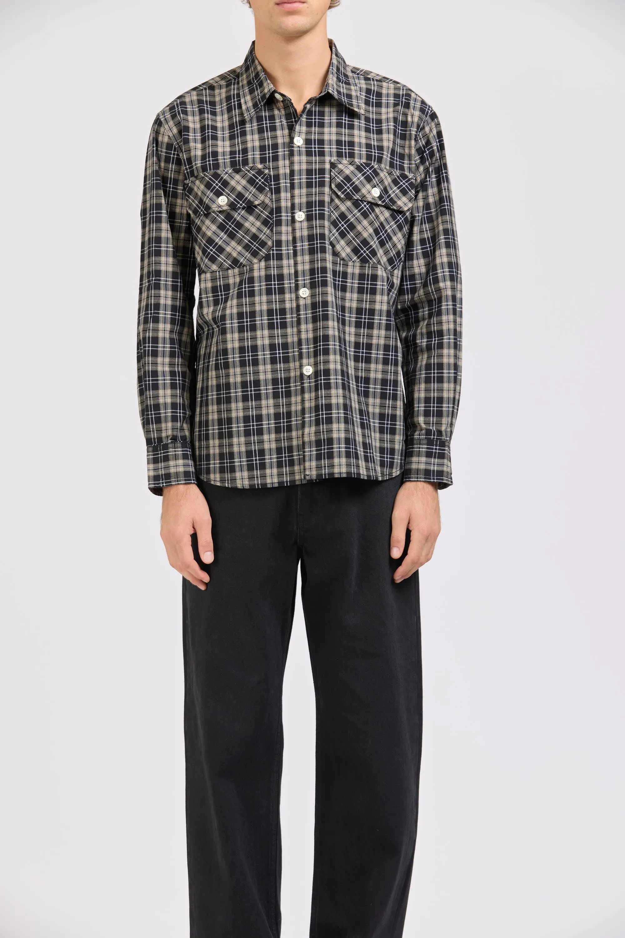 Plaid Check Shirt, Black Check sold by Handsom product image thumbnail 2