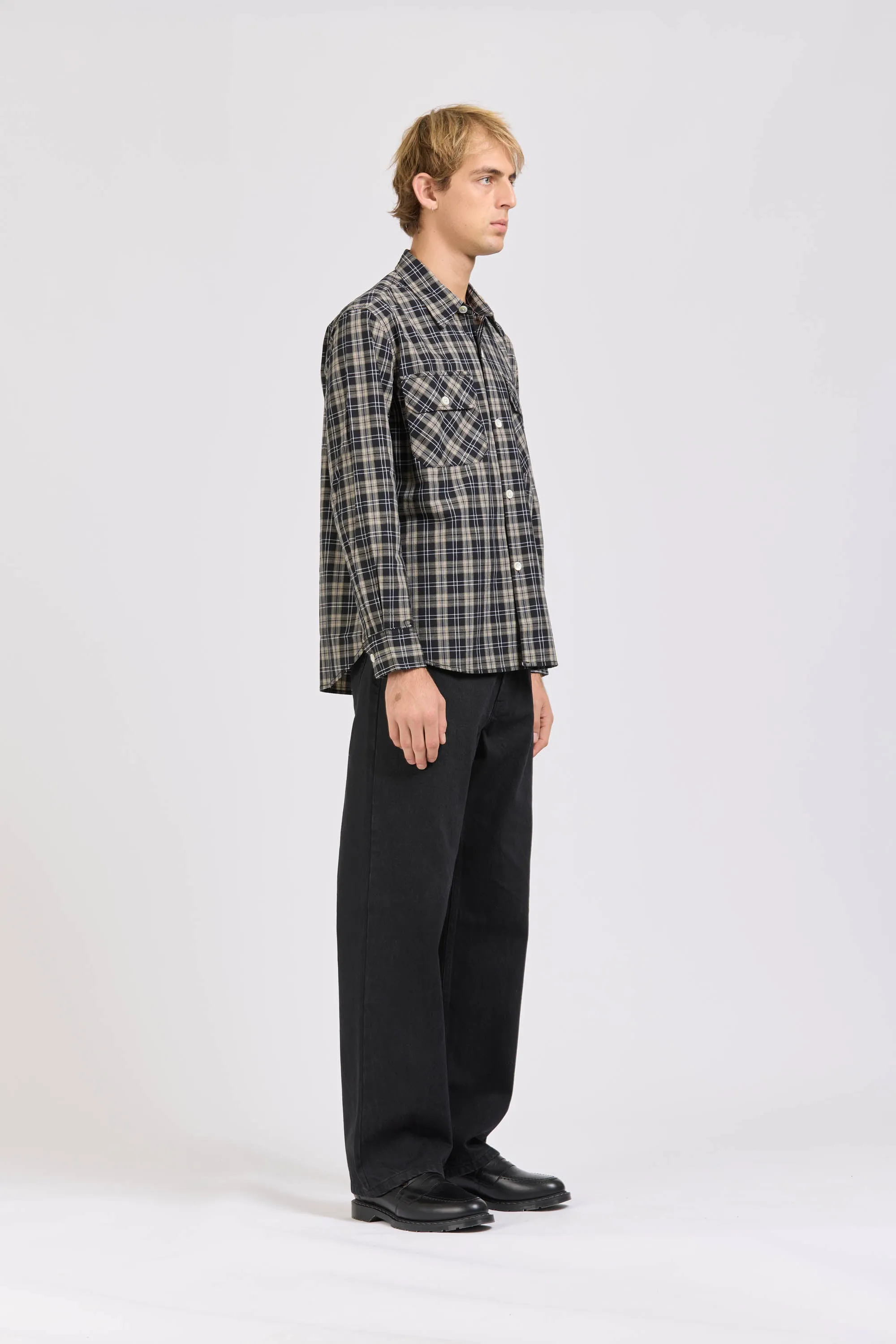 Plaid Check Shirt, Black Check sold by Handsom product image thumbnail 3