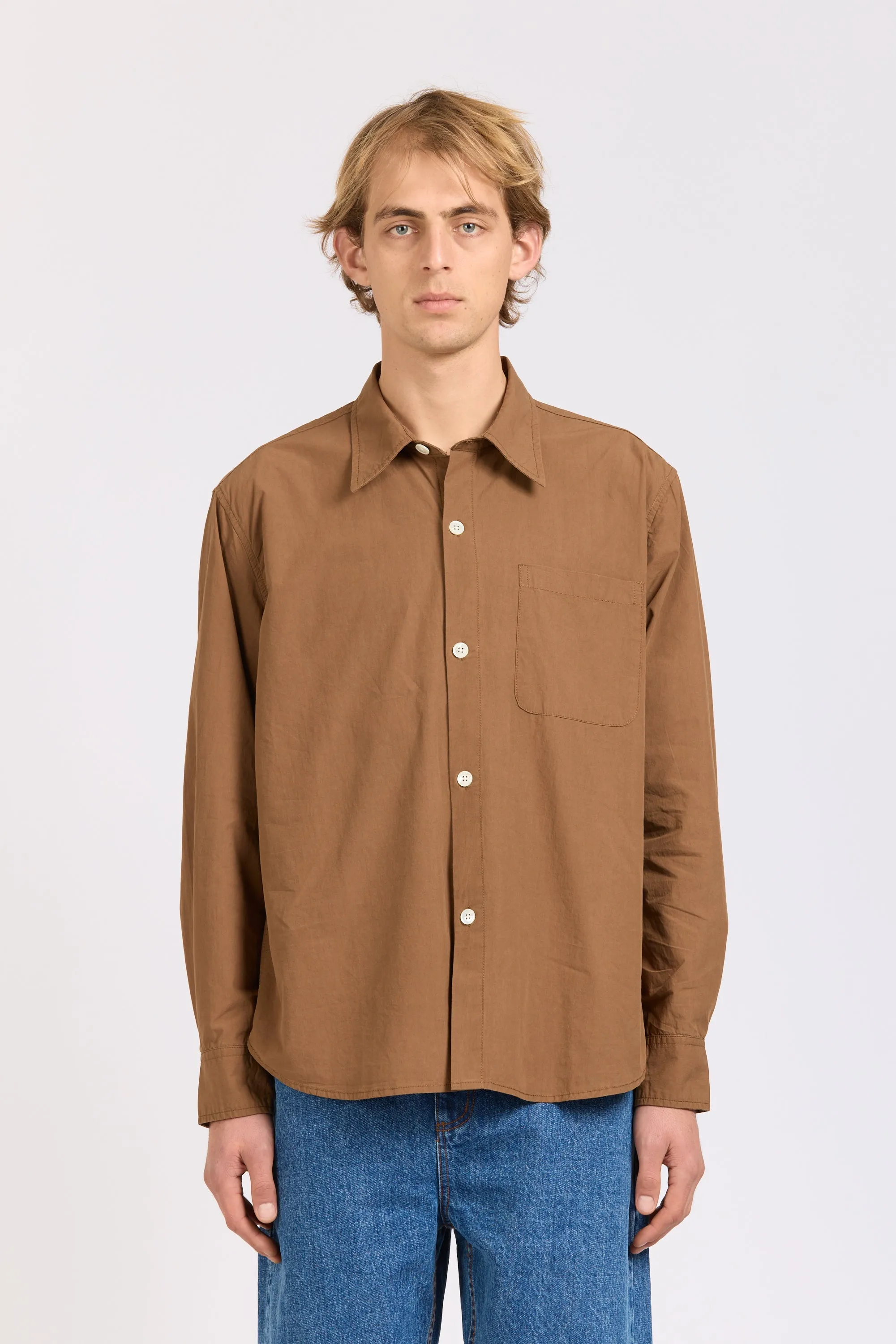 Men's Super Shirt, Poplin, Tan sold by Handsom