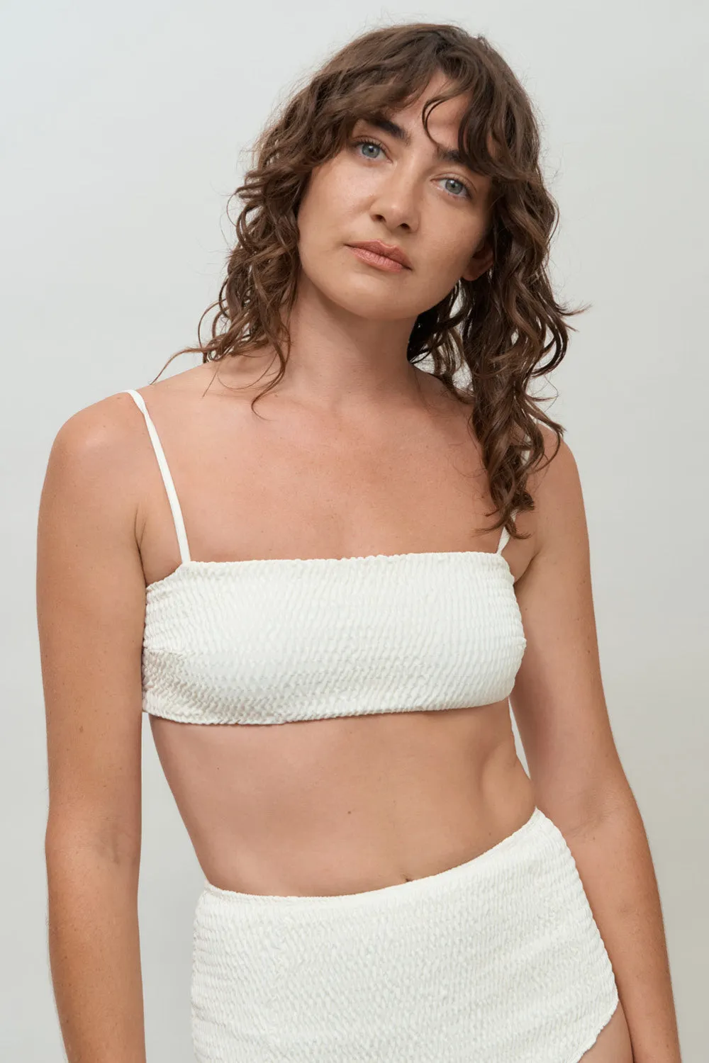 Jardin Bandeau Top, Cream sold by Handsom