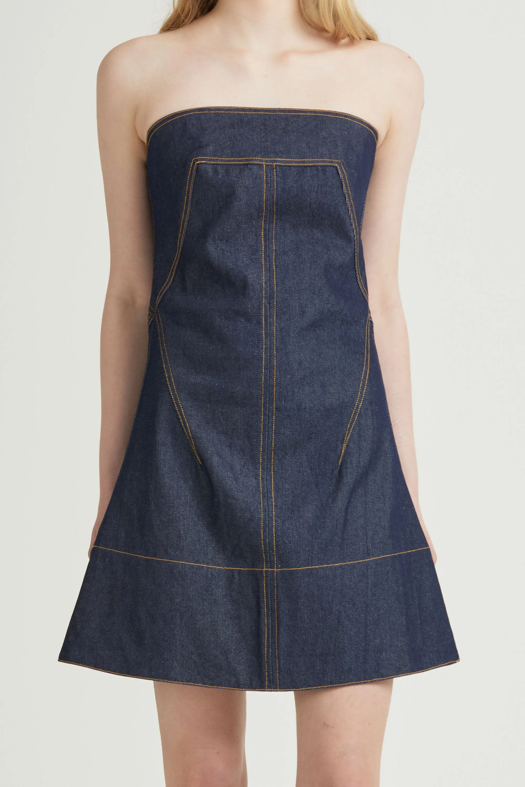 Denim Tulip Mini Dress sold by Handsom product image thumbnail 2