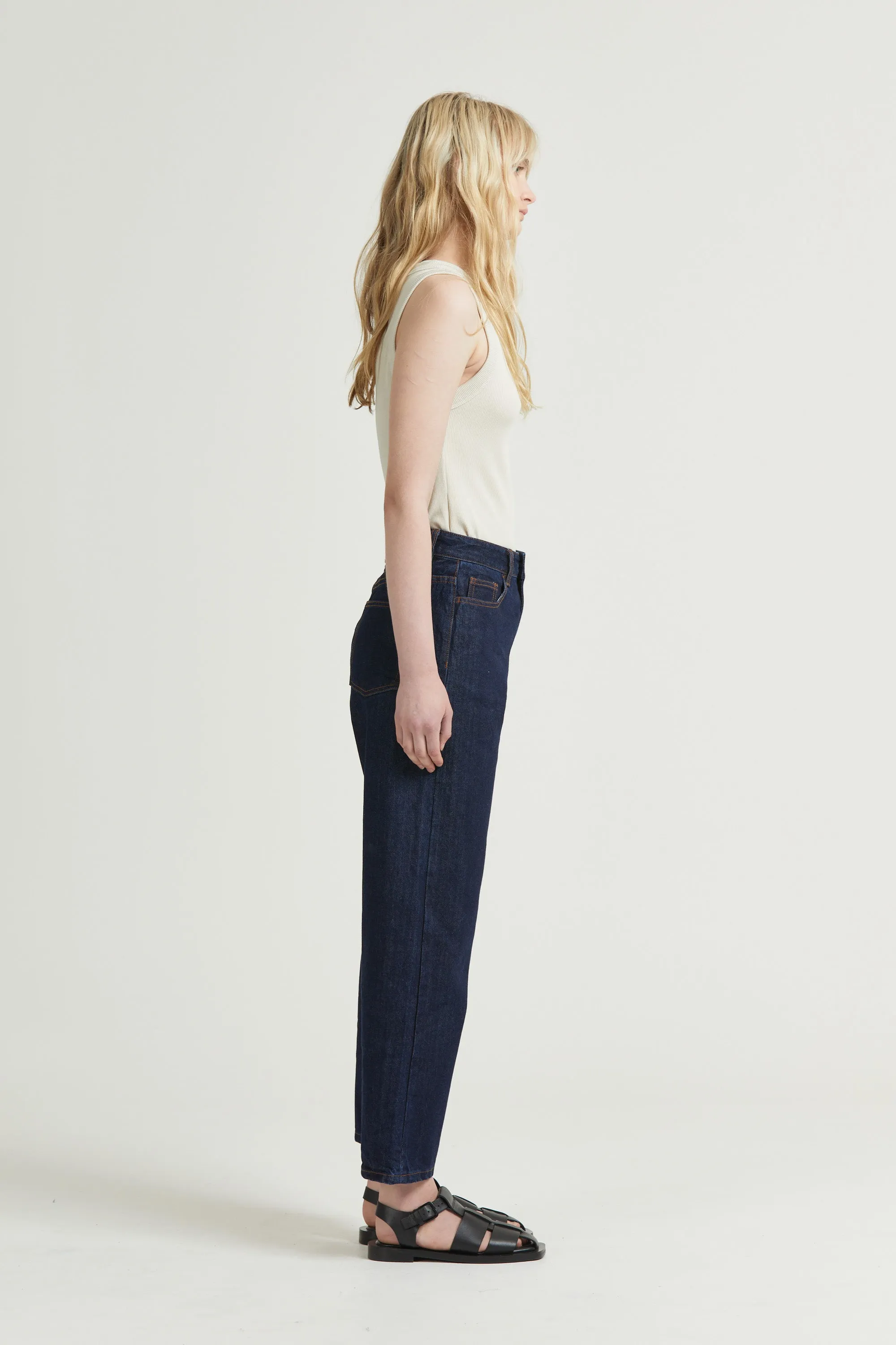 Tapered Crop Jean, Indigo sold by Handsom product image thumbnail 4