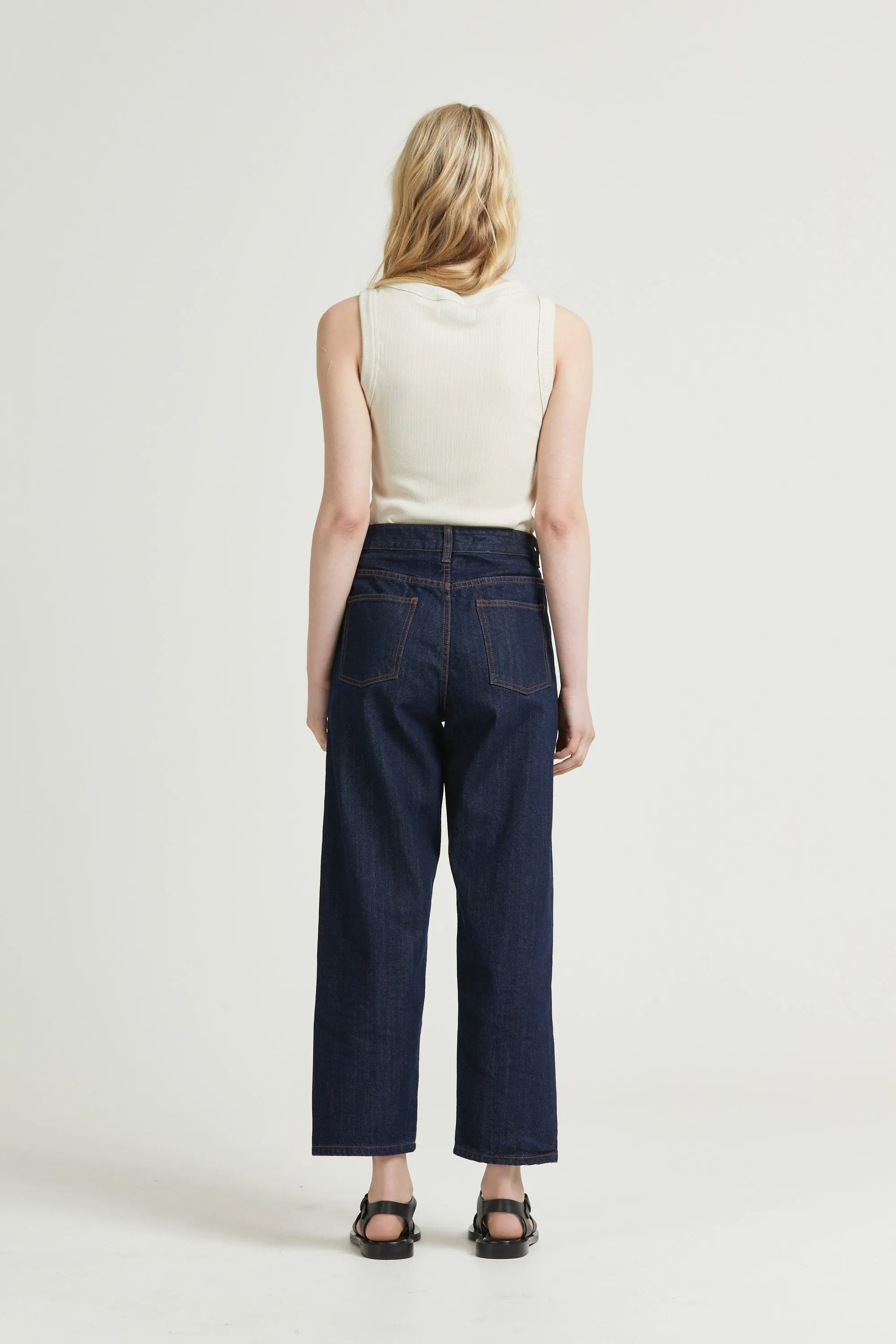 Tapered Crop Jean, Indigo sold by Handsom product image thumbnail 5