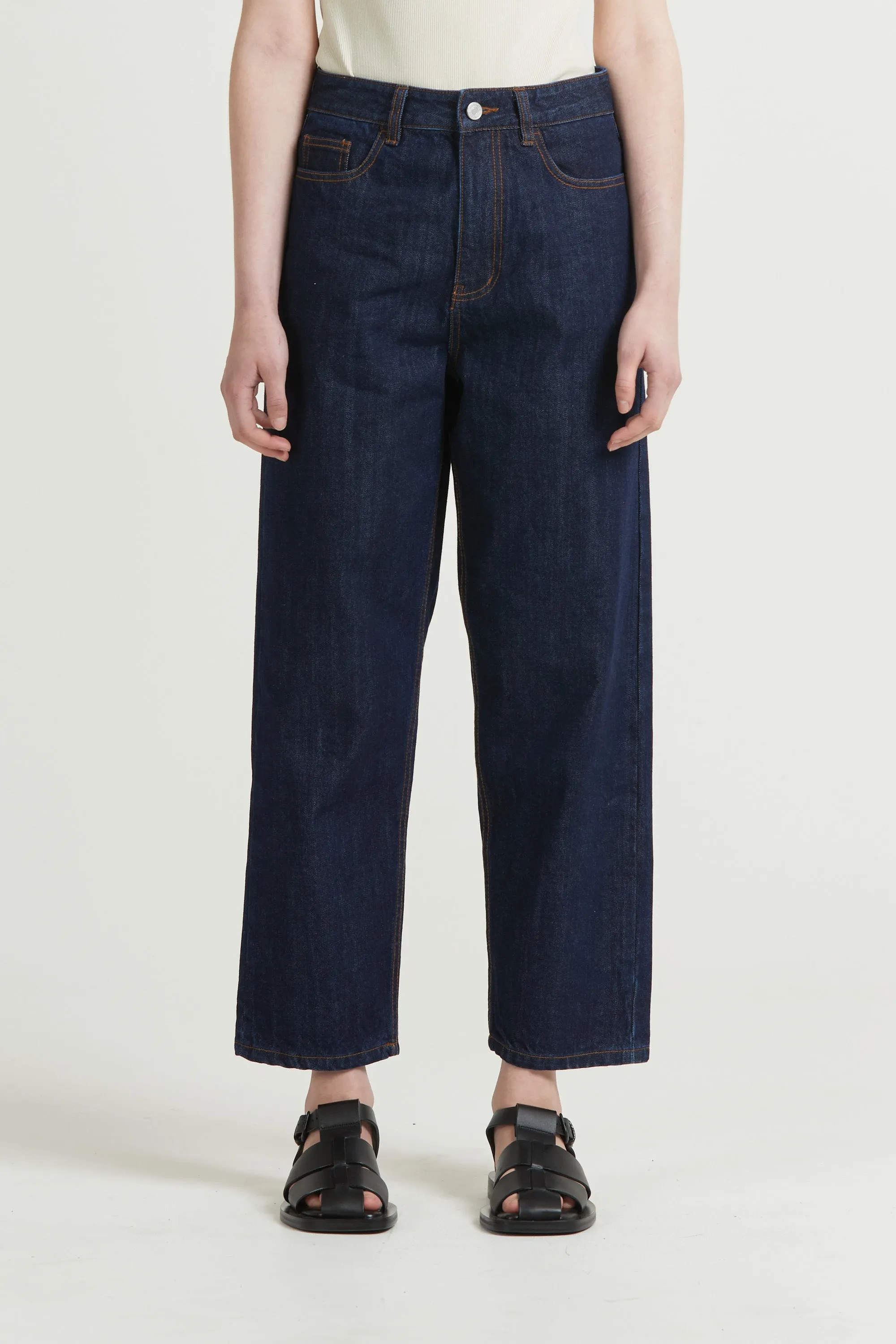 Tapered Crop Jean, Indigo sold by Handsom product image thumbnail 3