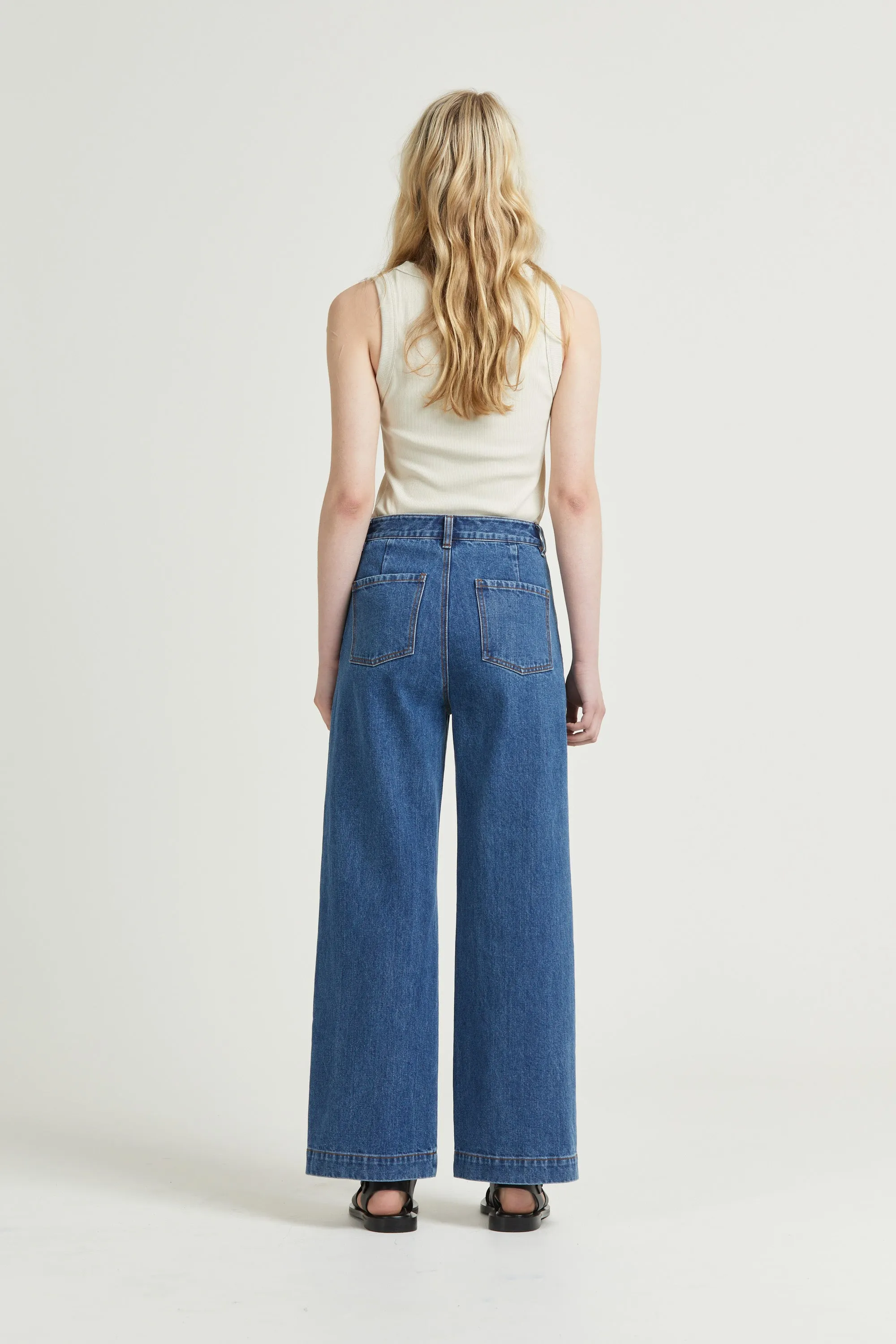 Women's Wide Selvedge Jean, Stone Wash sold by Handsom product image thumbnail 3