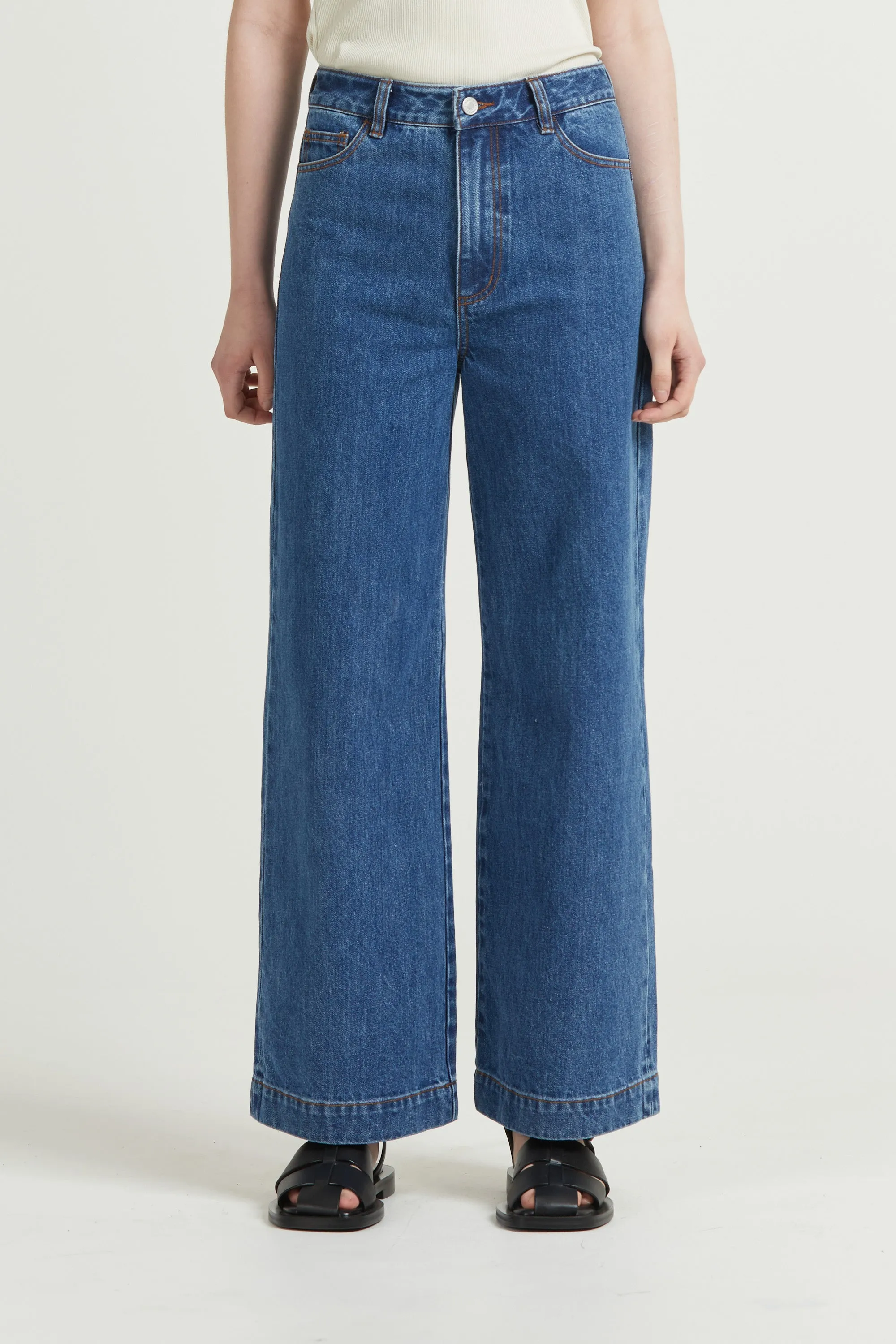 Women's Wide Selvedge Jean, Stone Wash sold by Handsom product image thumbnail 4