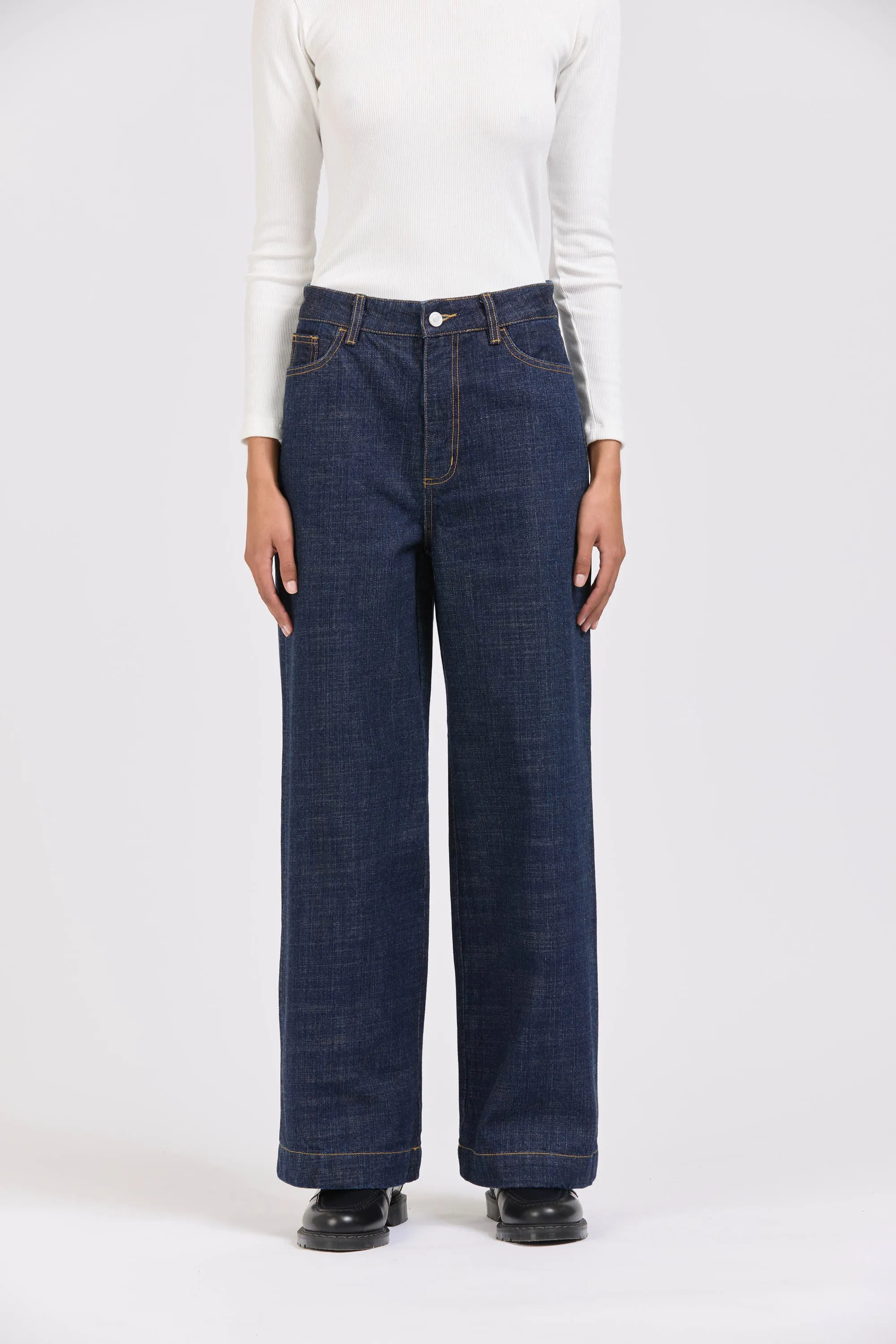 Women's Wide Selvedge Jean, Indigo sold by Handsom product image thumbnail 3