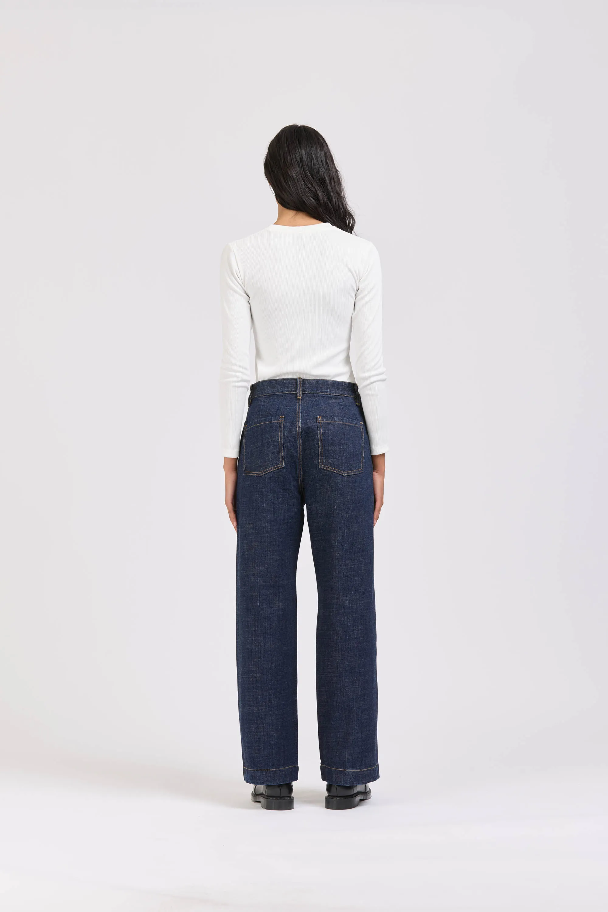 Women's Wide Selvedge Jean, Indigo sold by Handsom product image thumbnail 4