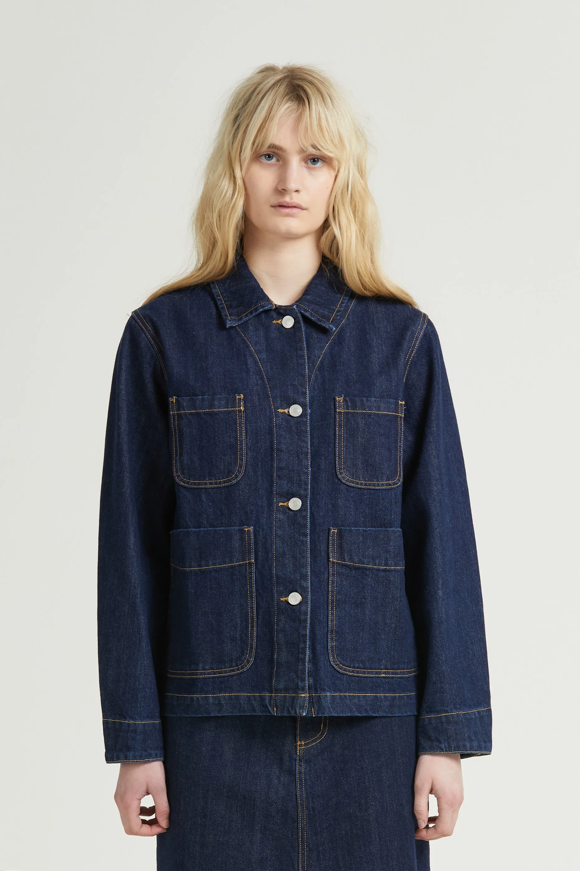 Women's Selvedge Work Jacket, Indigo sold by Handsom product image thumbnail 2