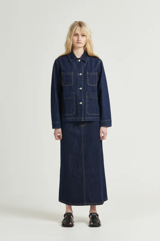 Women's Selvedge Work Jacket, Indigo sold by Handsom