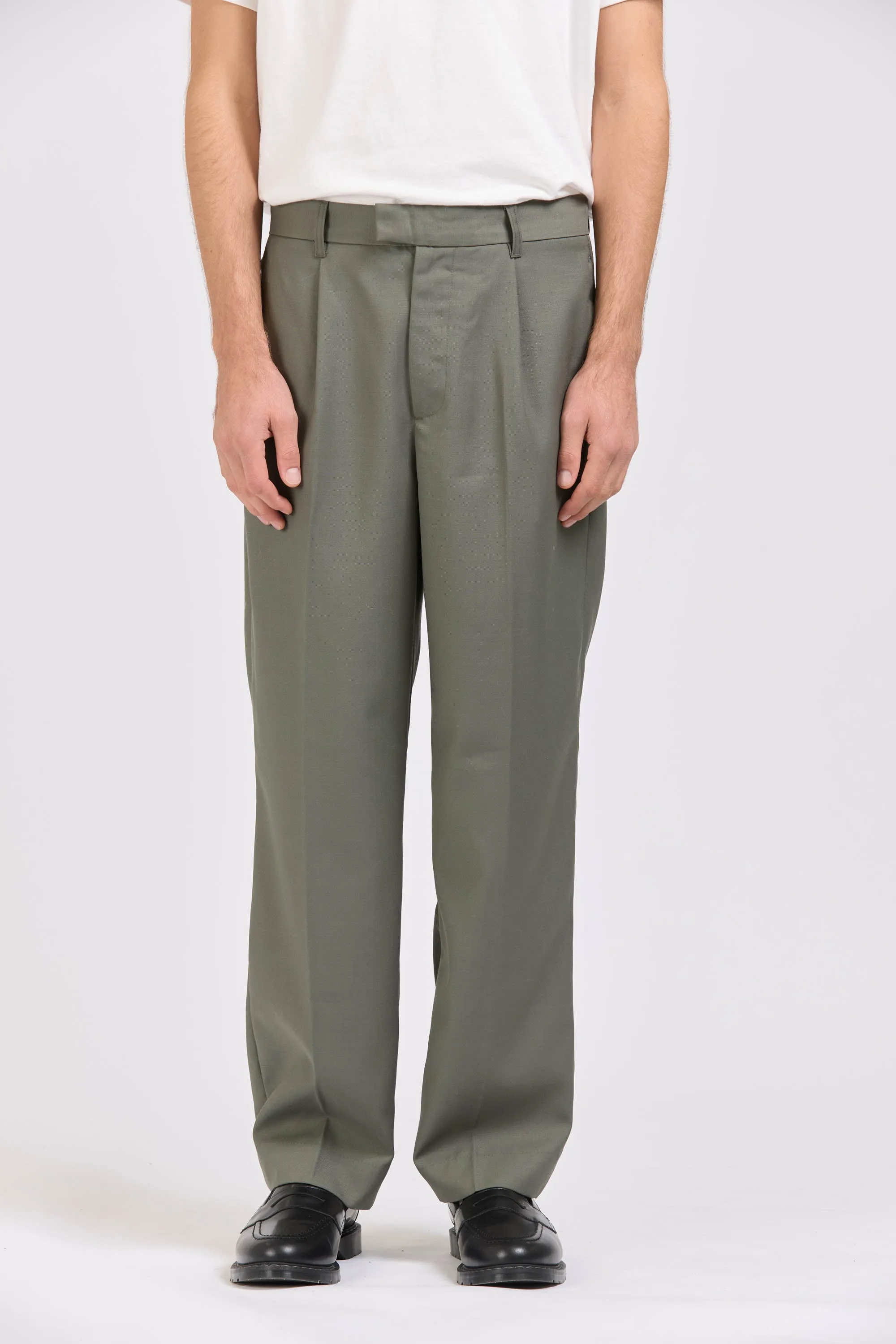 Men's Wool Pleat Pant, Sage sold by Handsom product image thumbnail 2