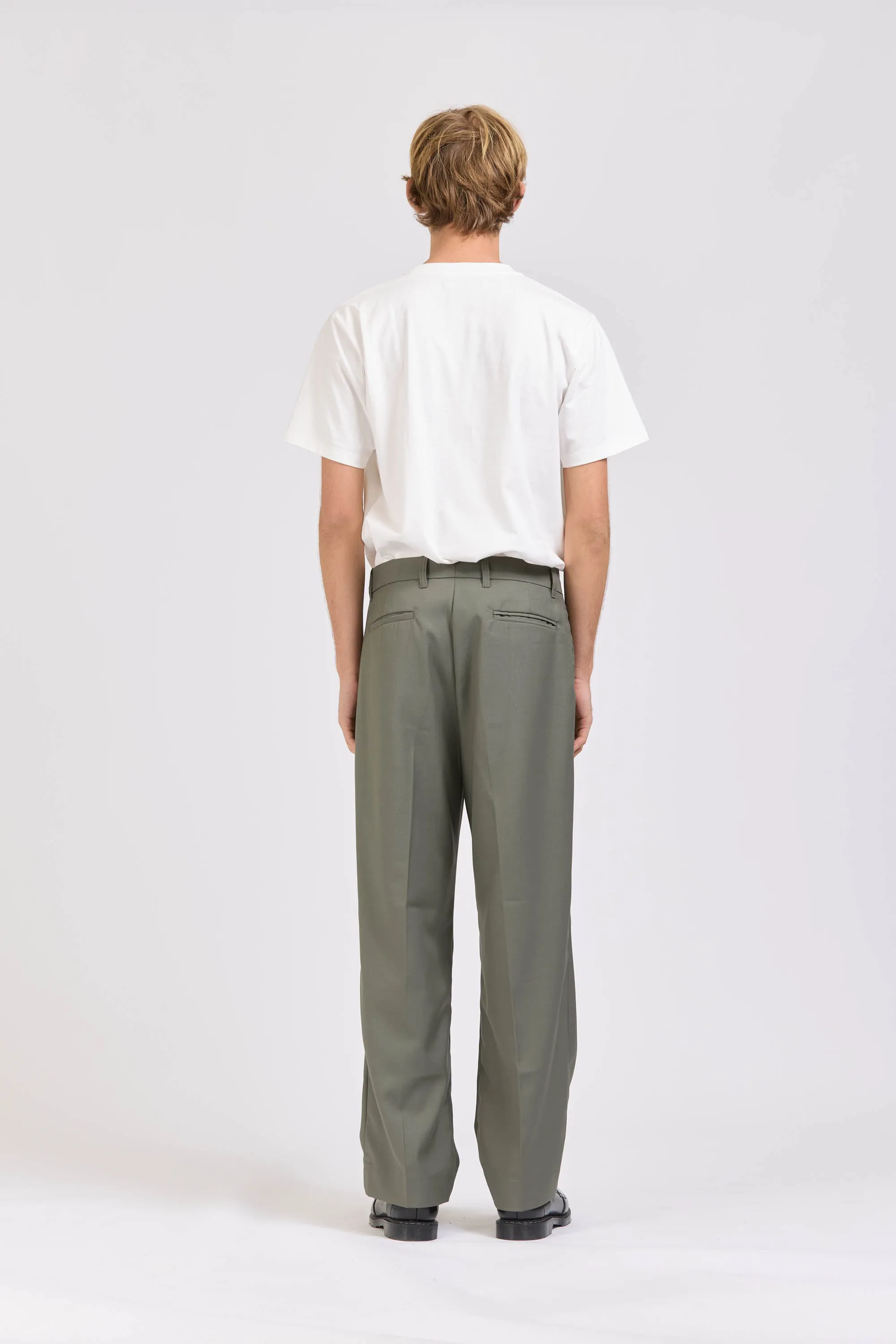 Men's Wool Pleat Pant, Sage sold by Handsom product image thumbnail 4