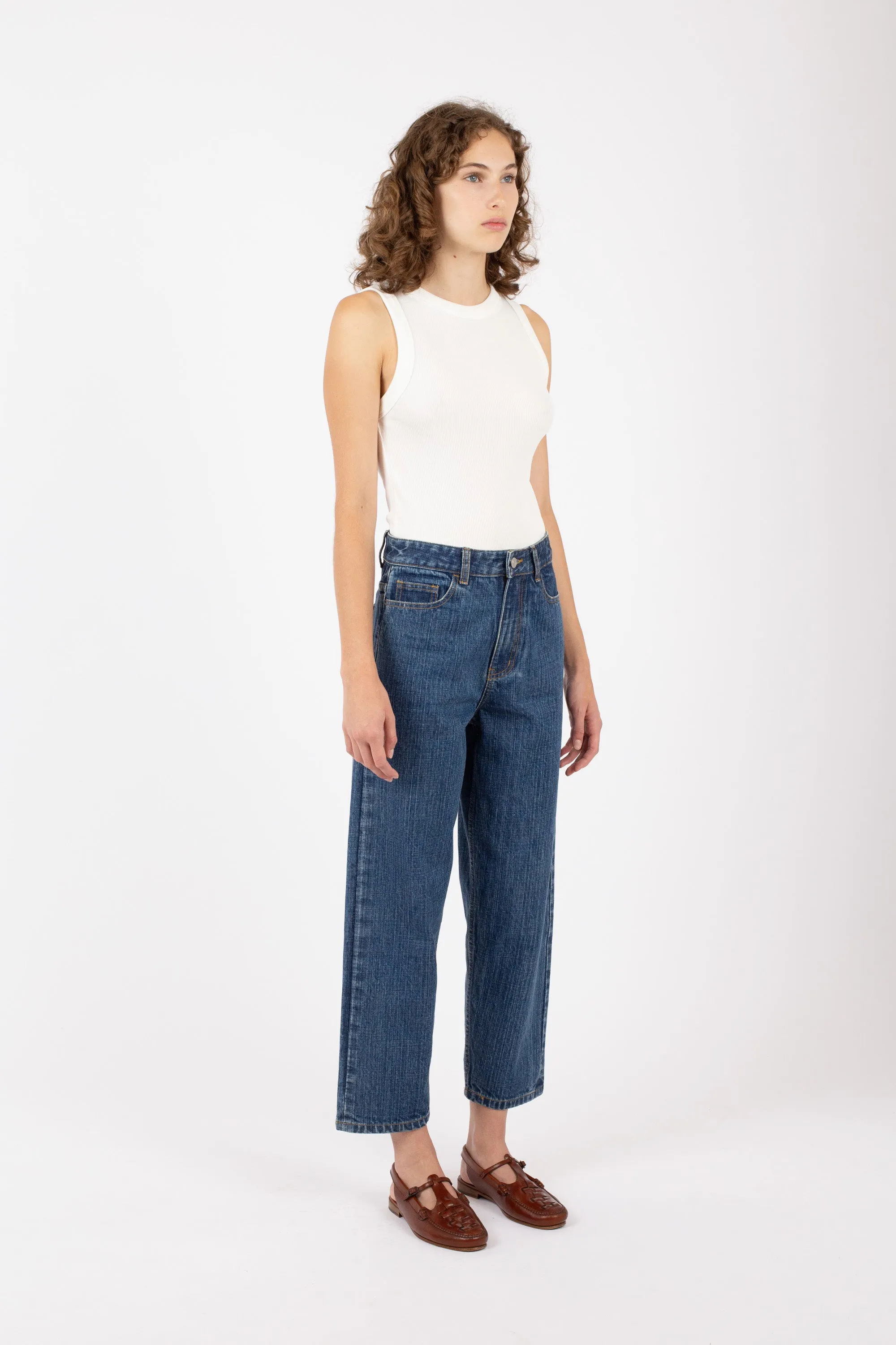 Tapered Crop Jean, Stone wash sold by Handsom product image thumbnail 4