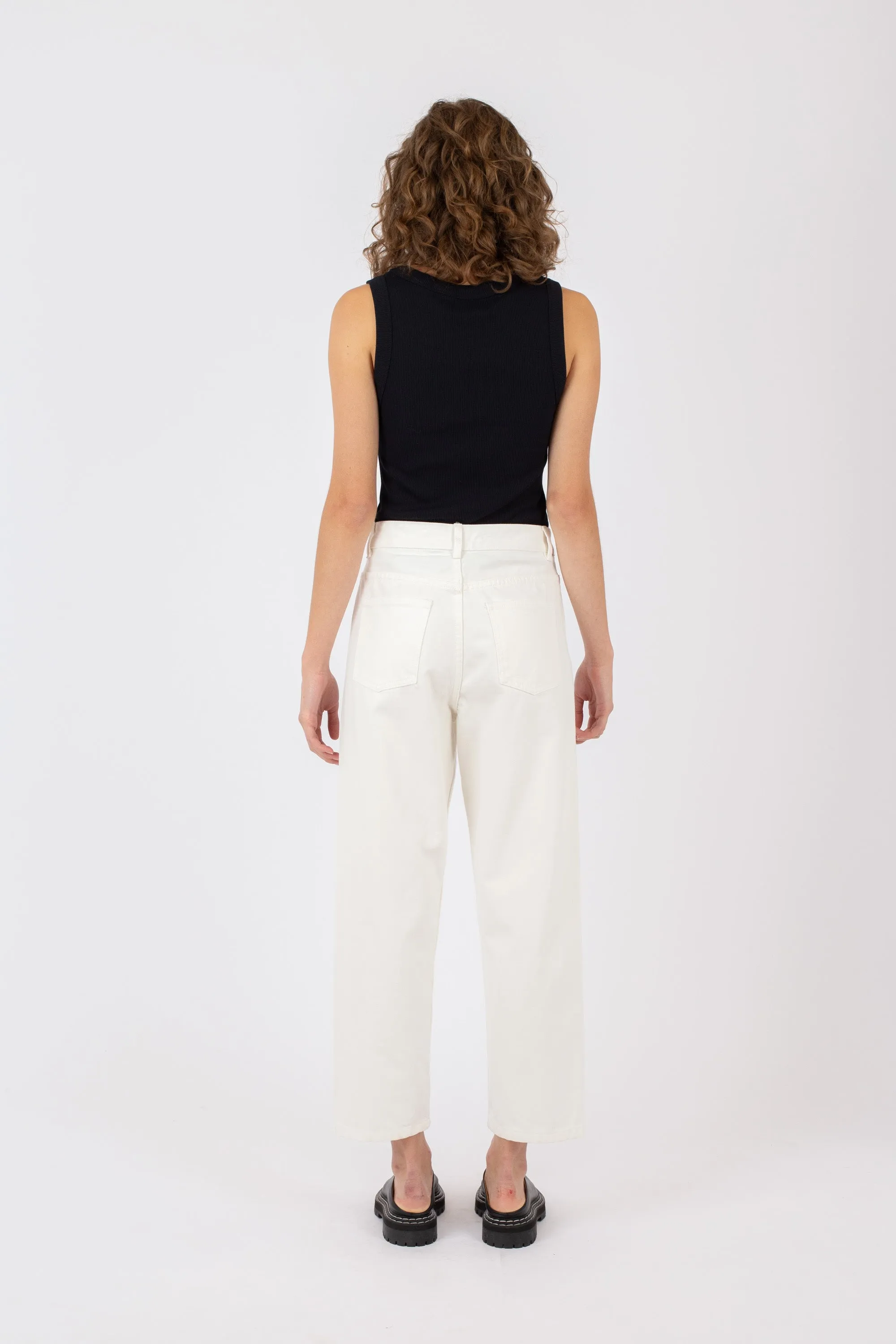 Tapered Crop Jean, Off White sold by Handsom product image thumbnail 5